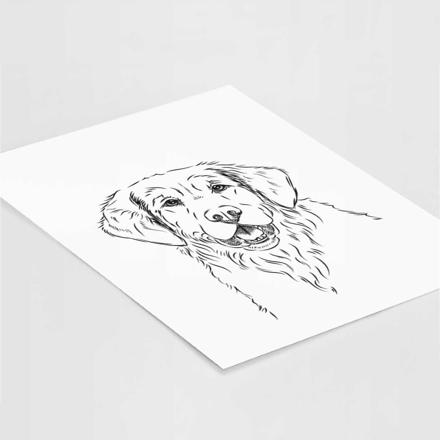 Toby the Golden Retriever Art Print