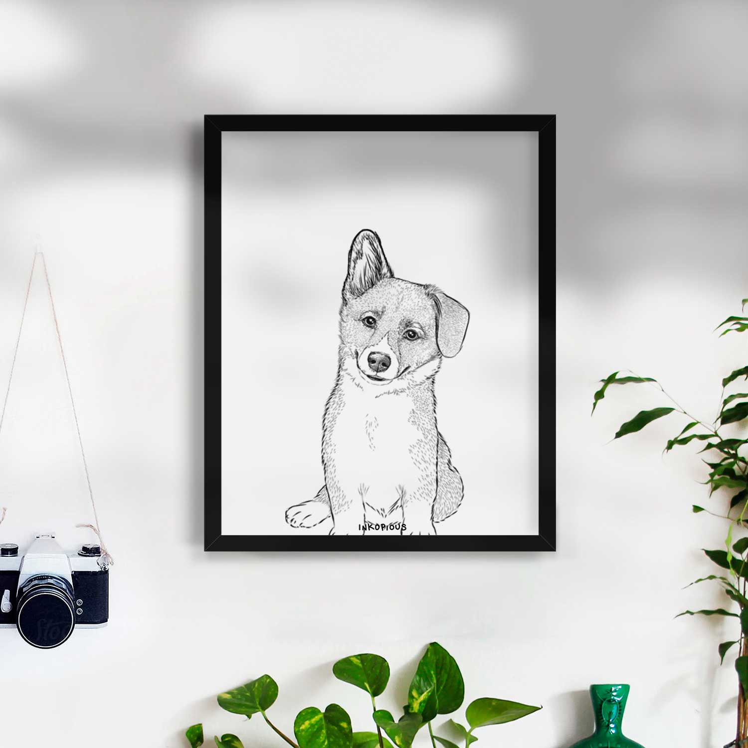Toby the Corgi Puppy Art Print
