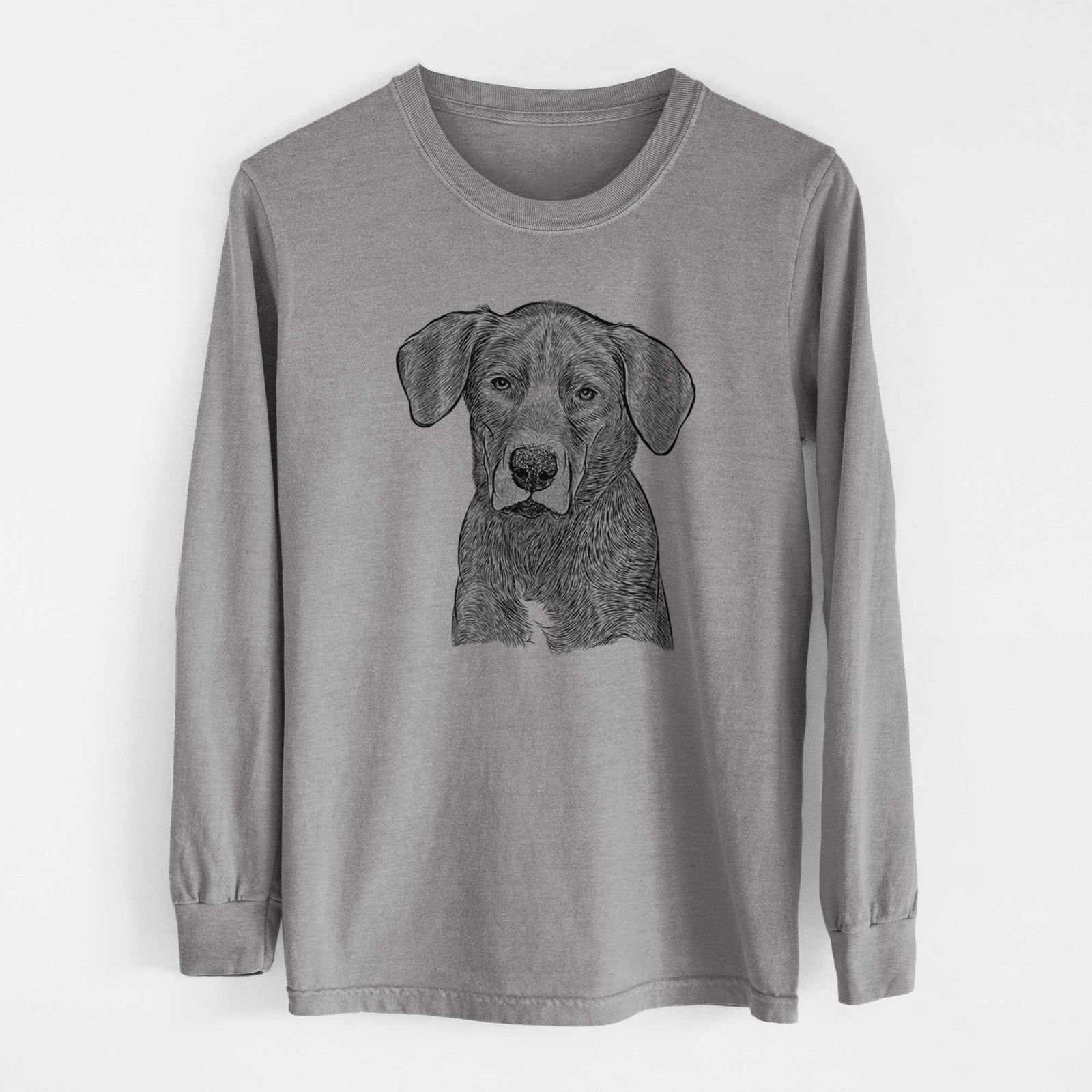 Bare Tom the Lab Dane Mix - Heavyweight 100% Cotton Long Sleeve