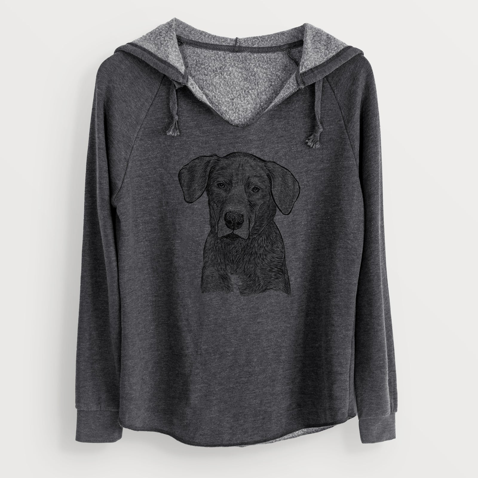Bare Tom the Lab Dane Mix - Cali Wave Hooded Sweatshirt