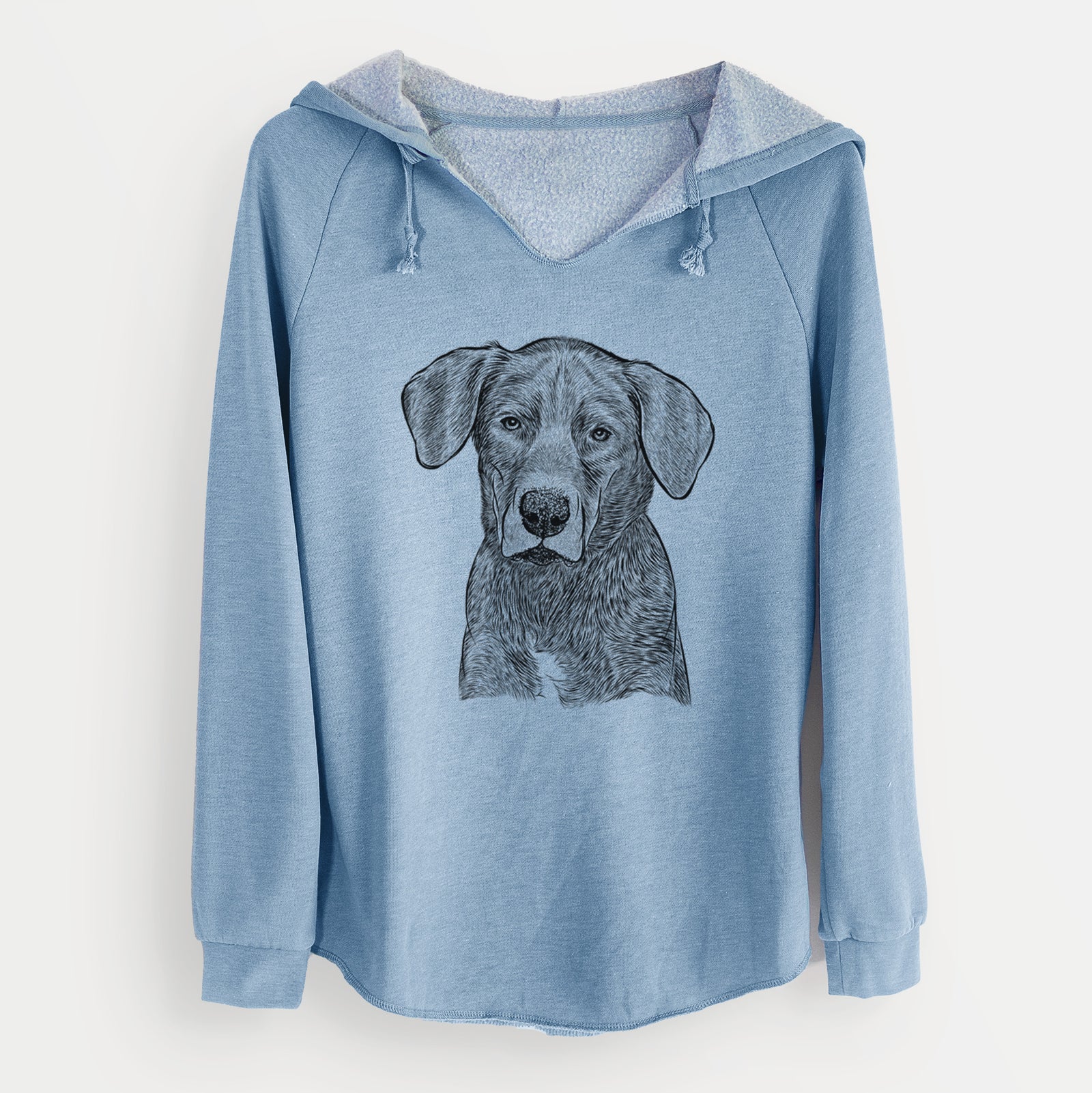 Bare Tom the Lab Dane Mix - Cali Wave Hooded Sweatshirt