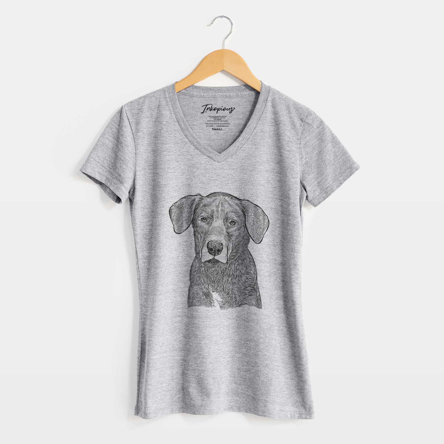 Bare Tom the Lab Dane Mix - Women's V-neck Shirt