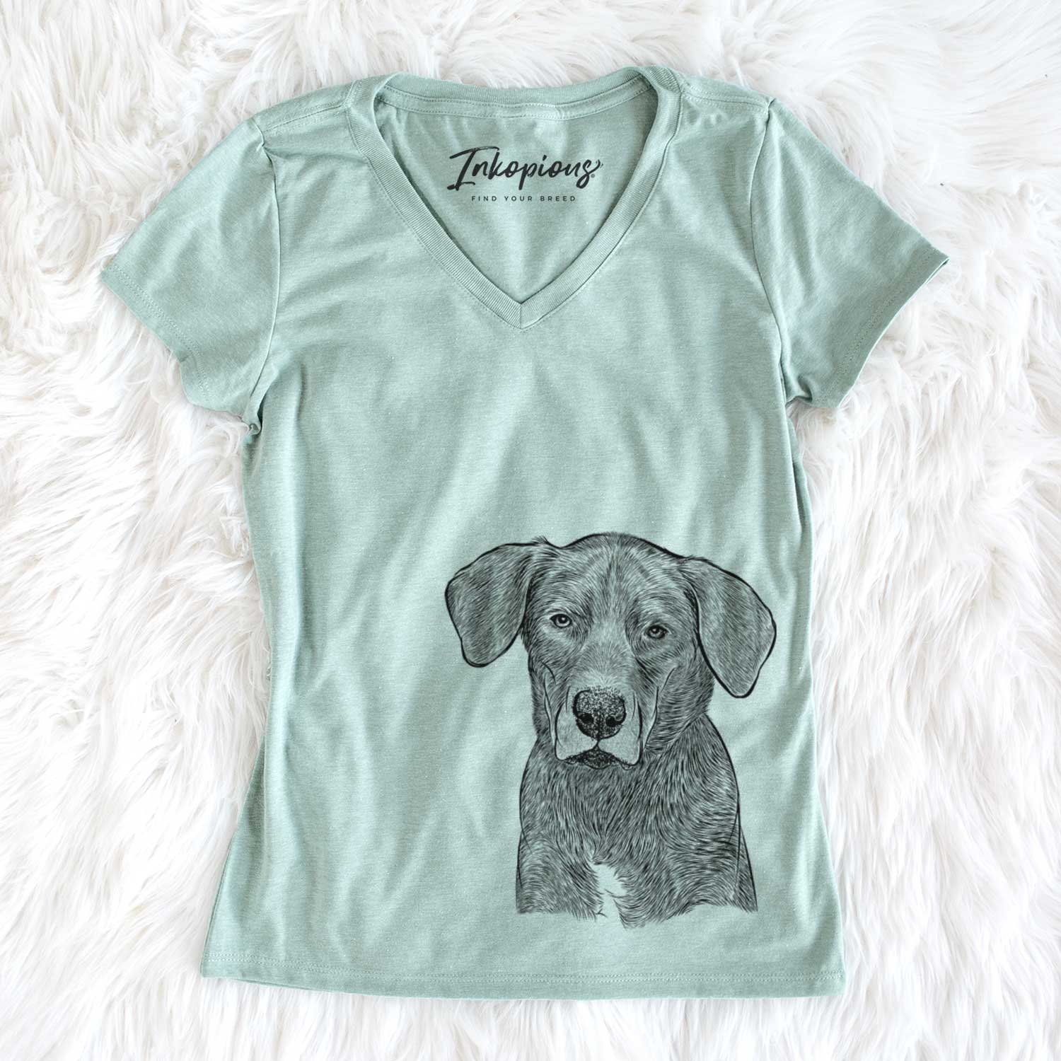Bare Tom the Lab Dane Mix - Women's V-neck Shirt