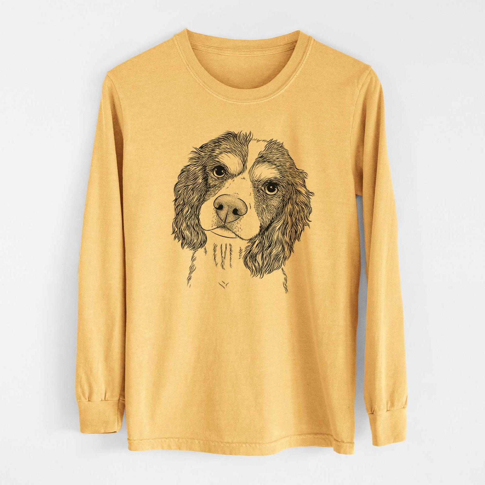 Bare Truman the Cavalier King Charles Spaniel - Heavyweight 100% Cotton Long Sleeve
