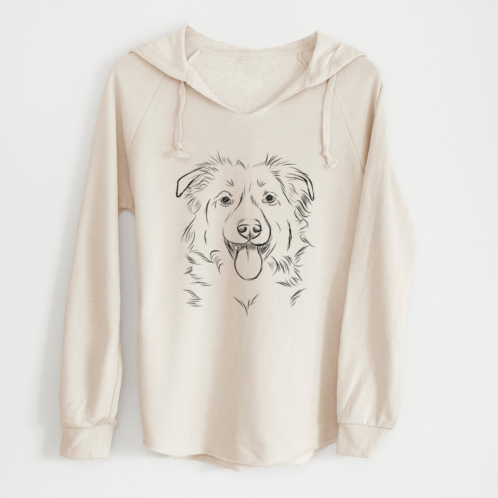 Bare Tucker the Collie Shepherd - Cali Wave Hooded Sweatshirt