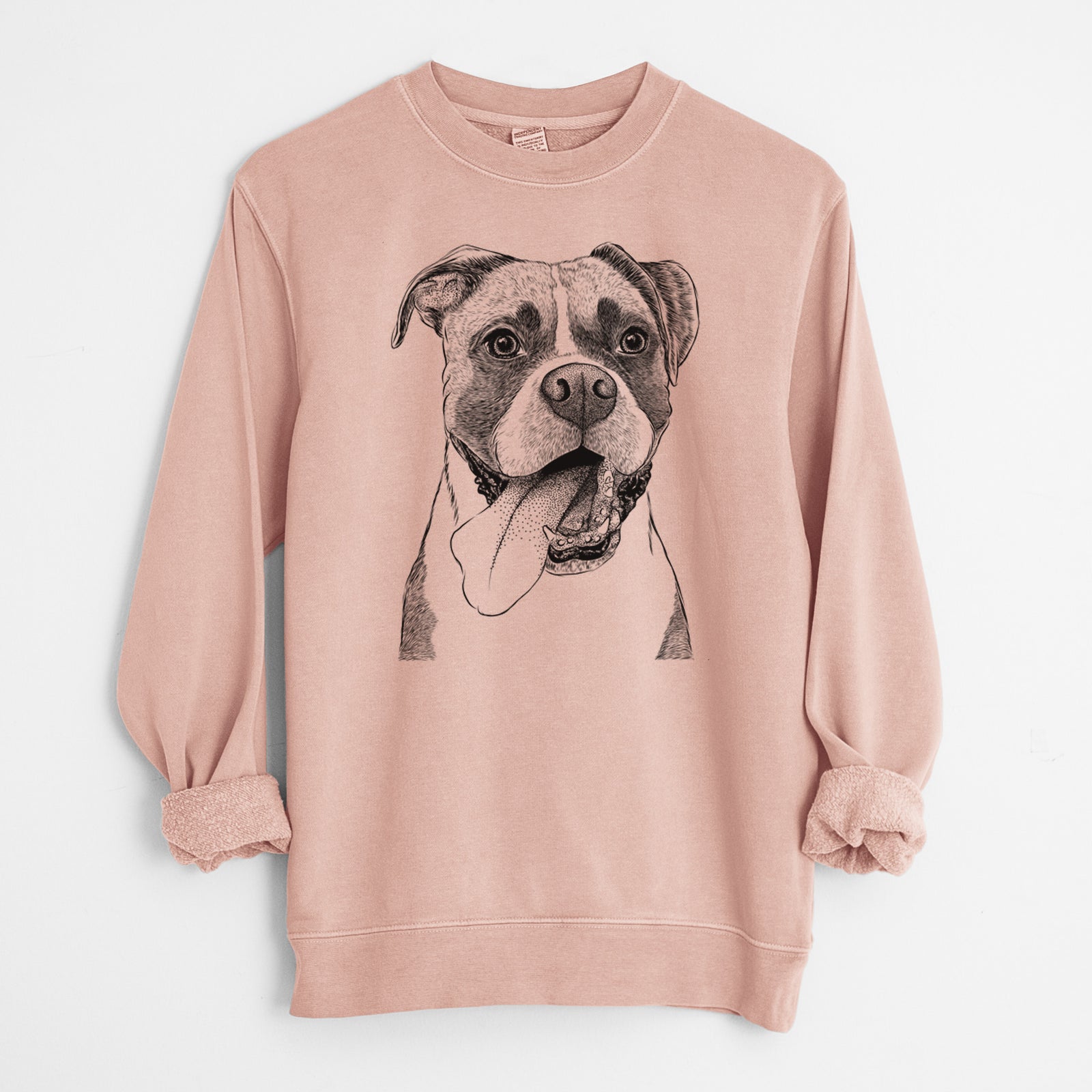 Bare Tuckeroo the Boxer - Unisex Pigment Dyed Crew Sweatshirt