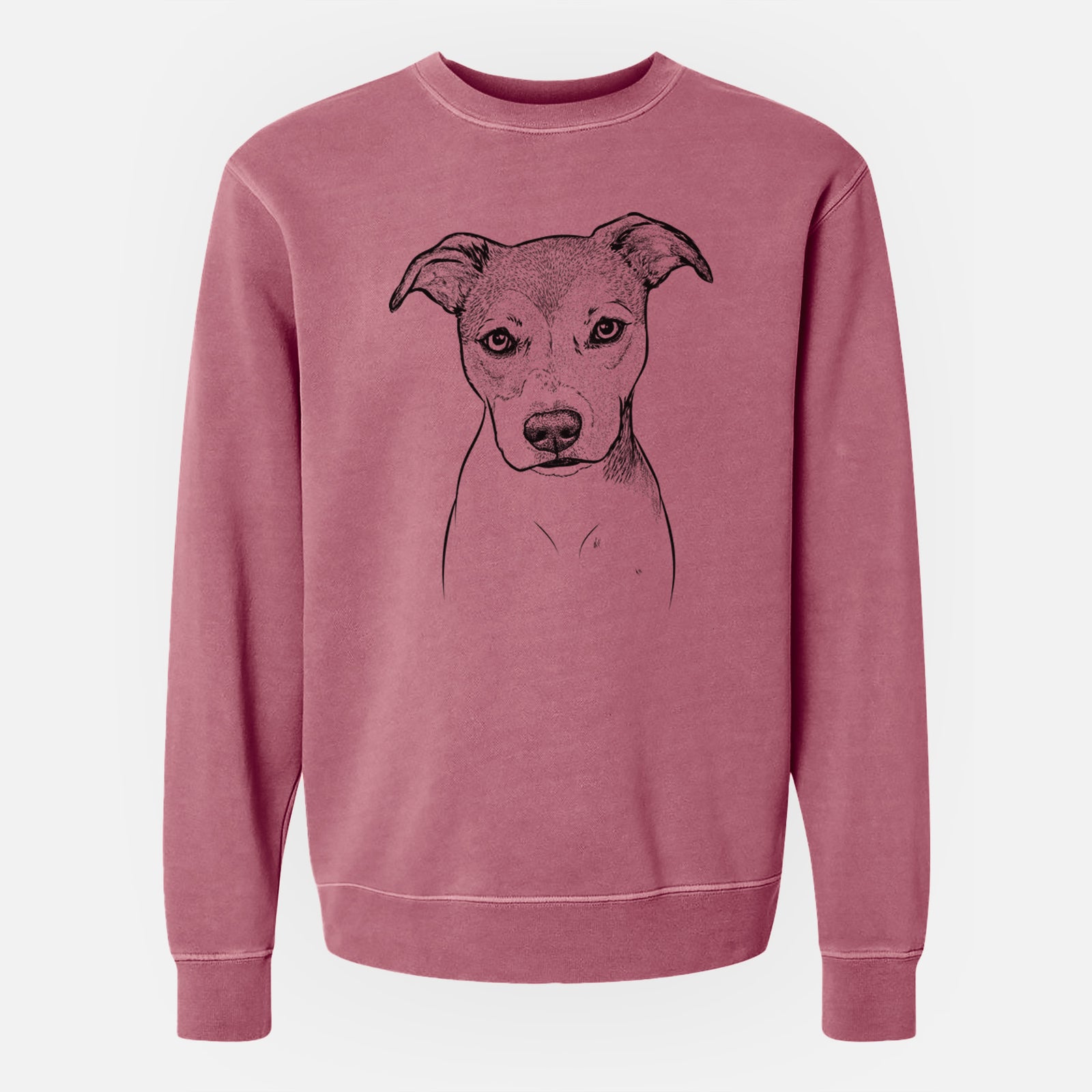 Bare Tula the American Staffordshire Terrier Heeler Mix - Unisex Pigment Dyed Crew Sweatshirt