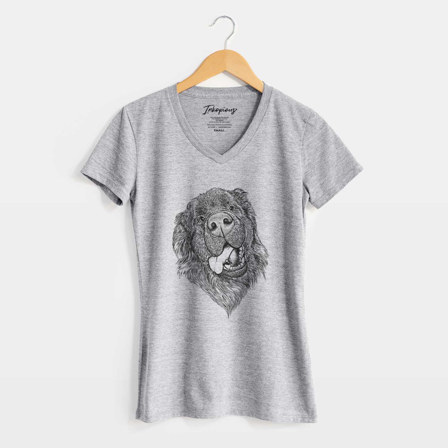 Bare Tuna the Newfoundland - Women's V-neck Shirt