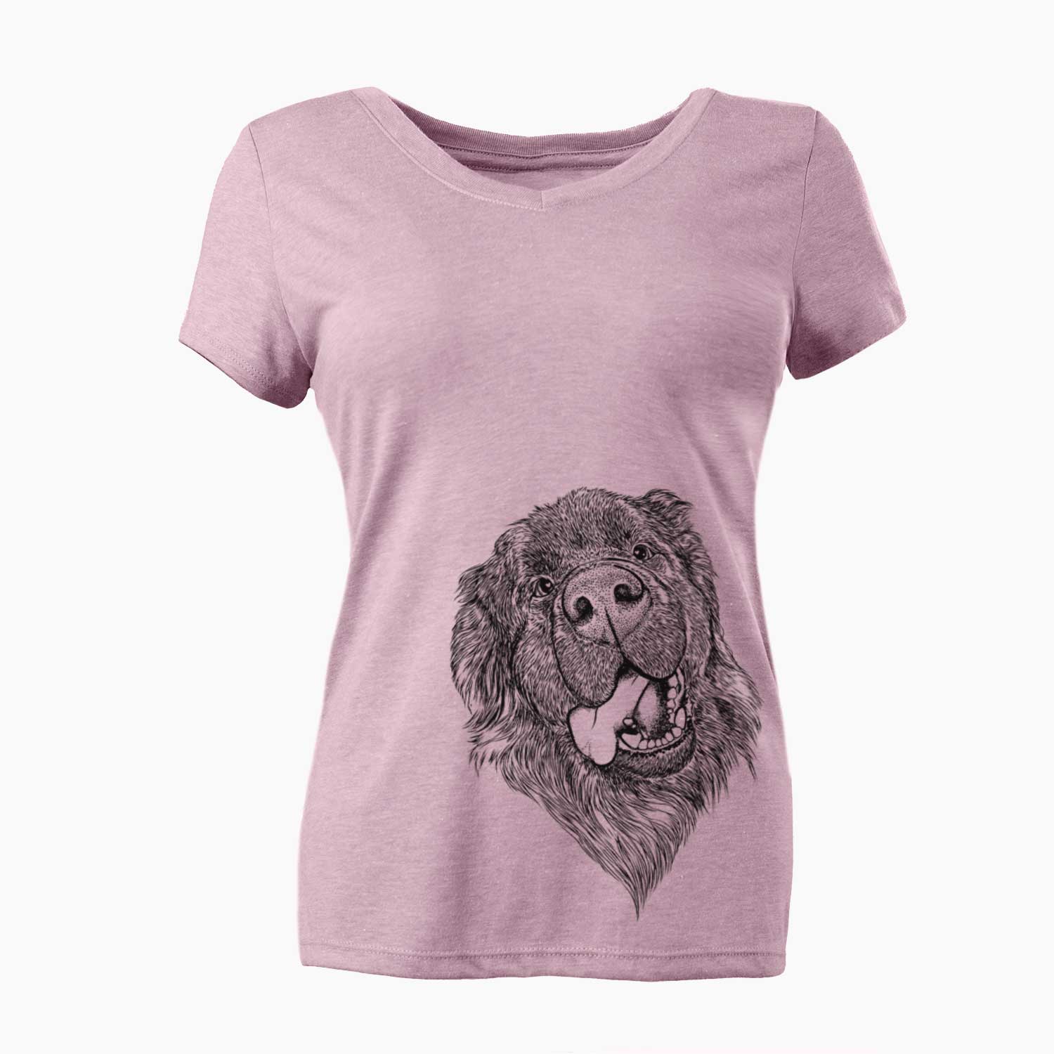 Bare Tuna the Newfoundland - Women's V-neck Shirt