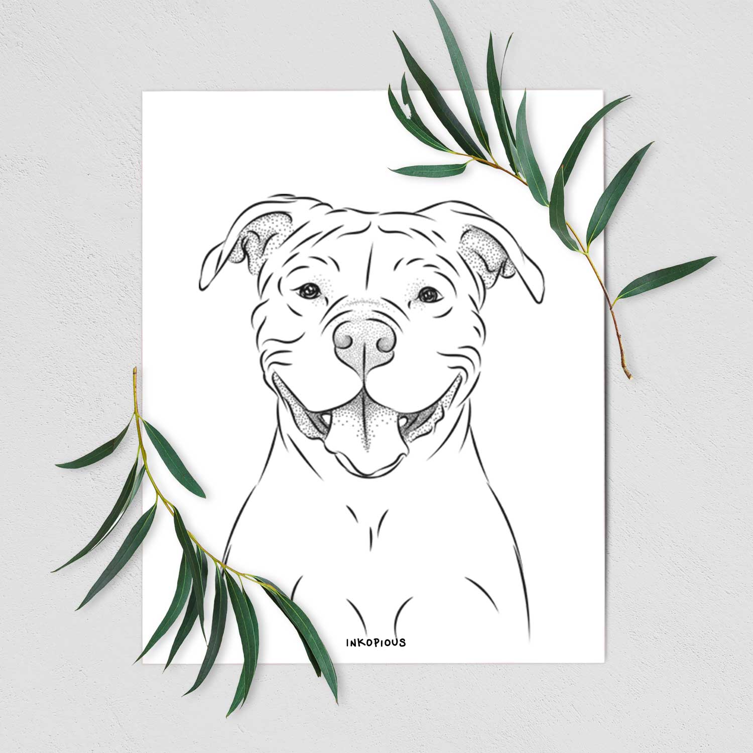 Tyson the American Bulldog Art Print