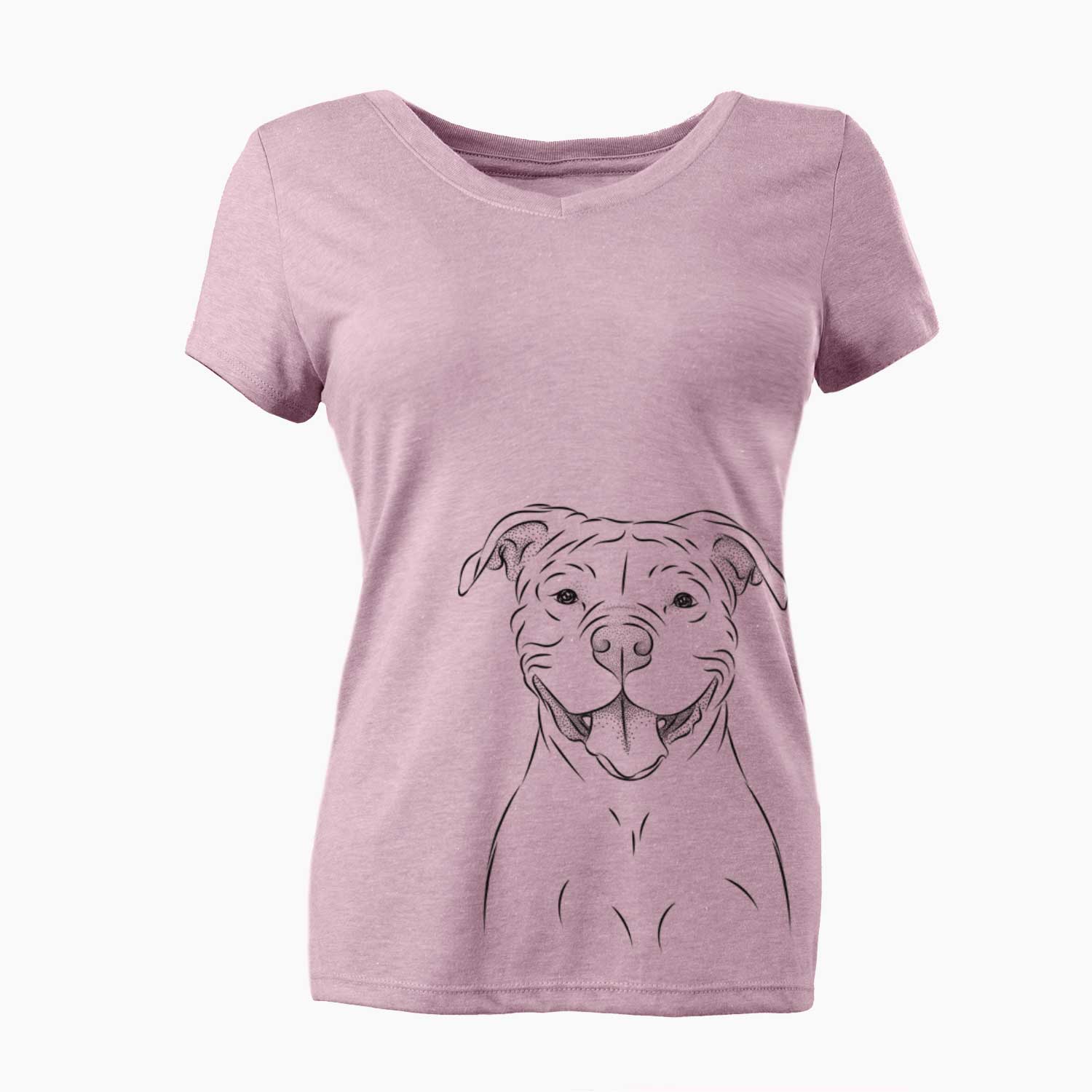 Bare Tyson the American Bulldog - Women's V-neck Shirt