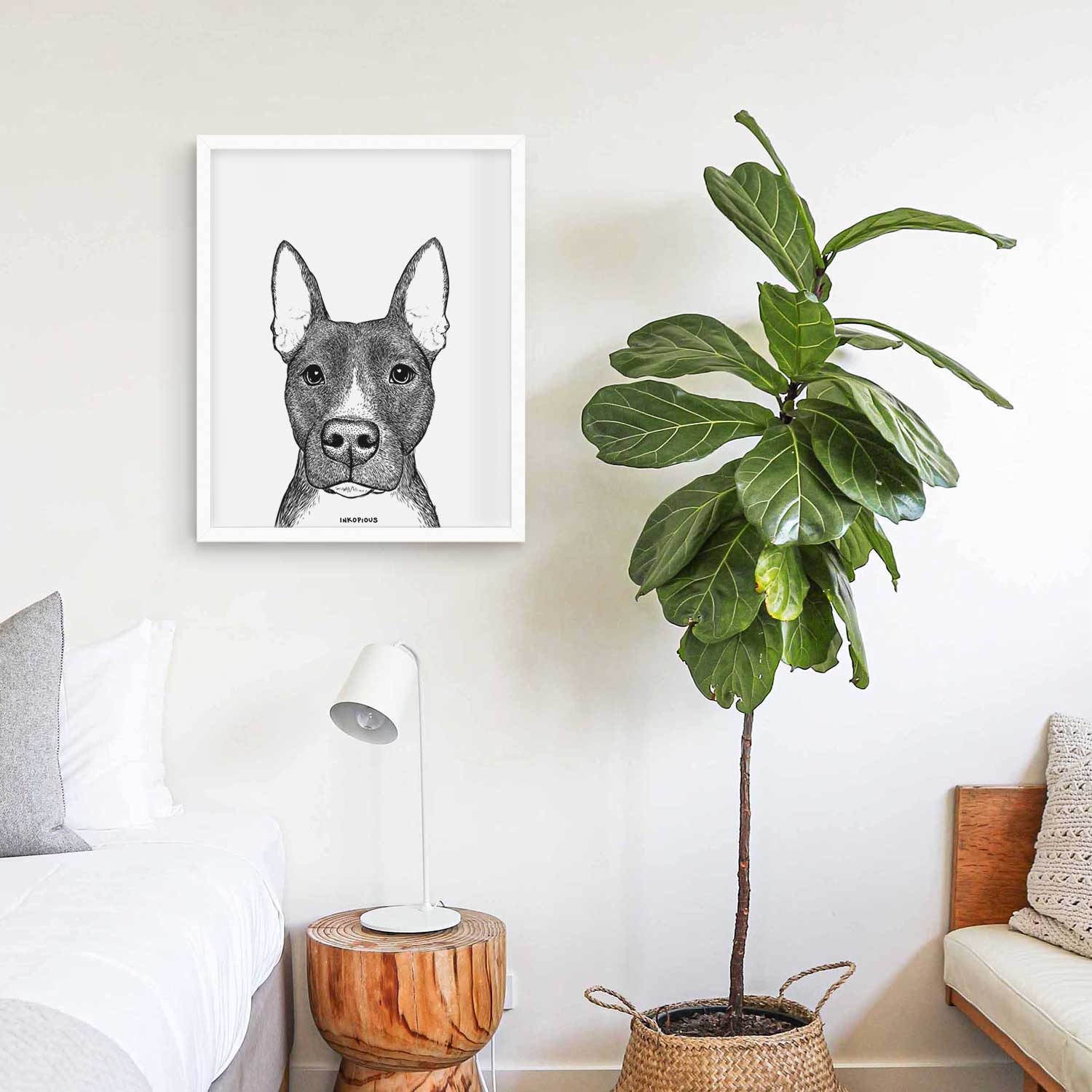 Violet the Pitbull Art Print