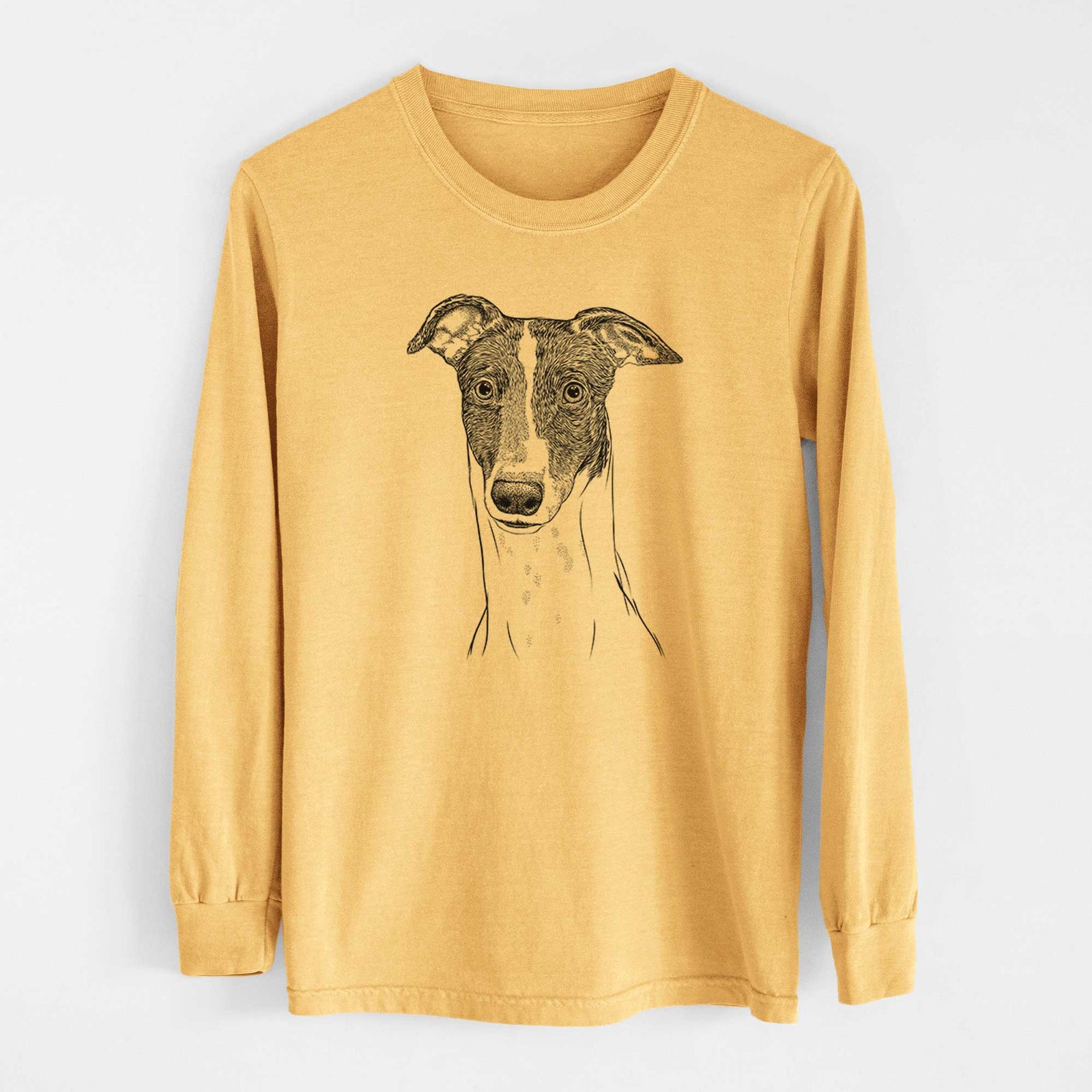 Bare Vyncent the Greyhound - Heavyweight 100% Cotton Long Sleeve