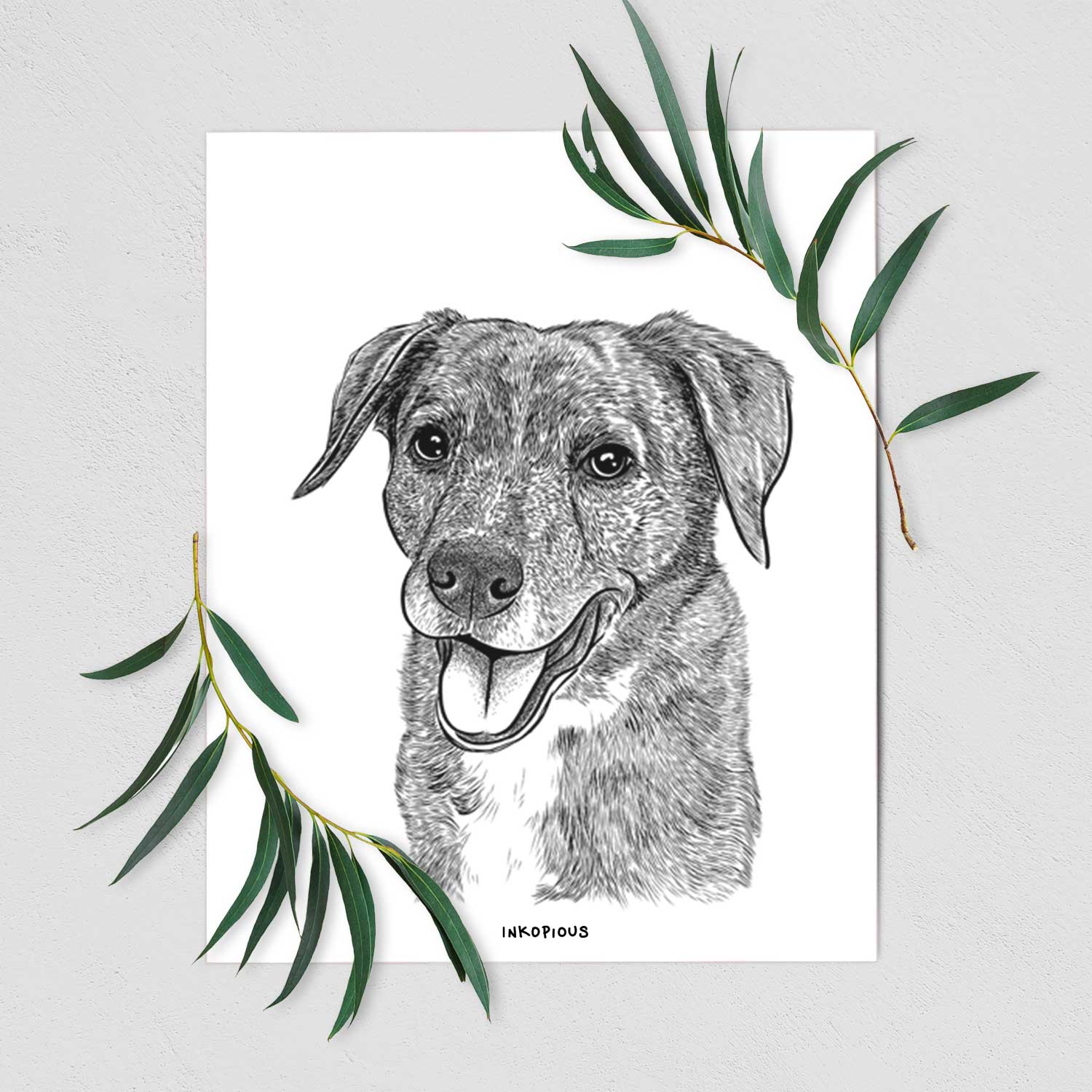 Wally the Mixed Breed Art Print