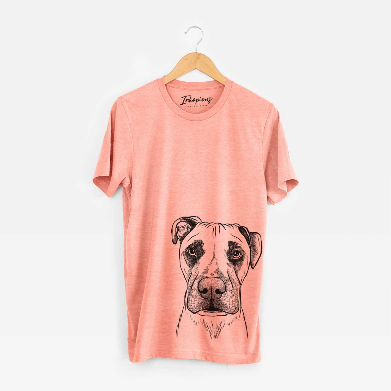 Hand-drawn sketch of Waylon the Boxane on a Sunset Unisex crewneck