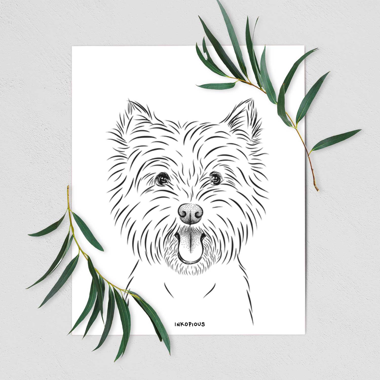 Welma the West Highland Terrier Art Print