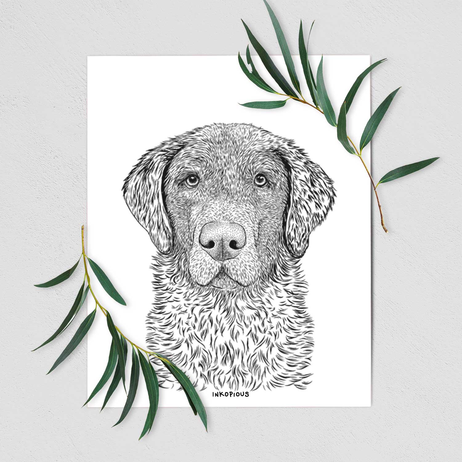 Whiskey the Chocolate Lab Art Print
