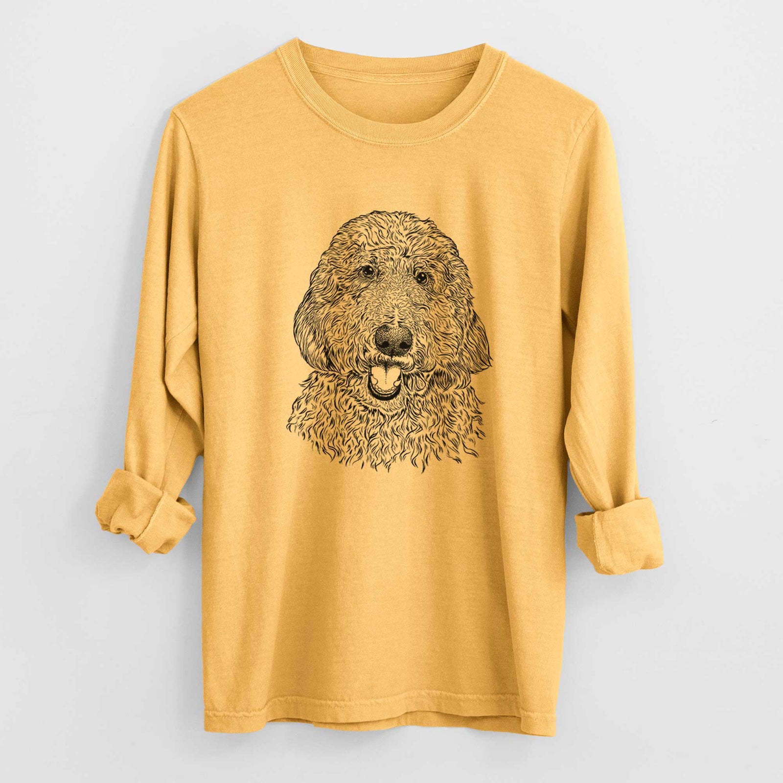 Bare Whisper the Goldendoodle - Heavyweight 100% Cotton Long Sleeve
