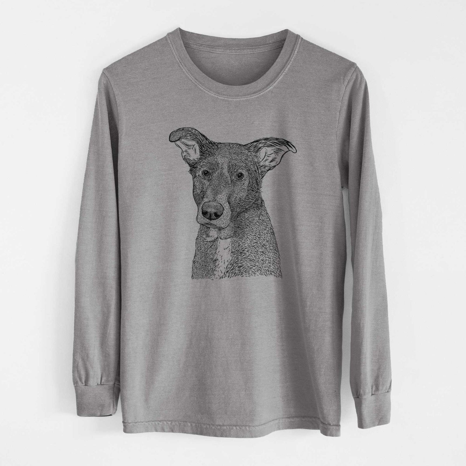 Bare Wilbur the Shepherd Mix - Heavyweight 100% Cotton Long Sleeve
