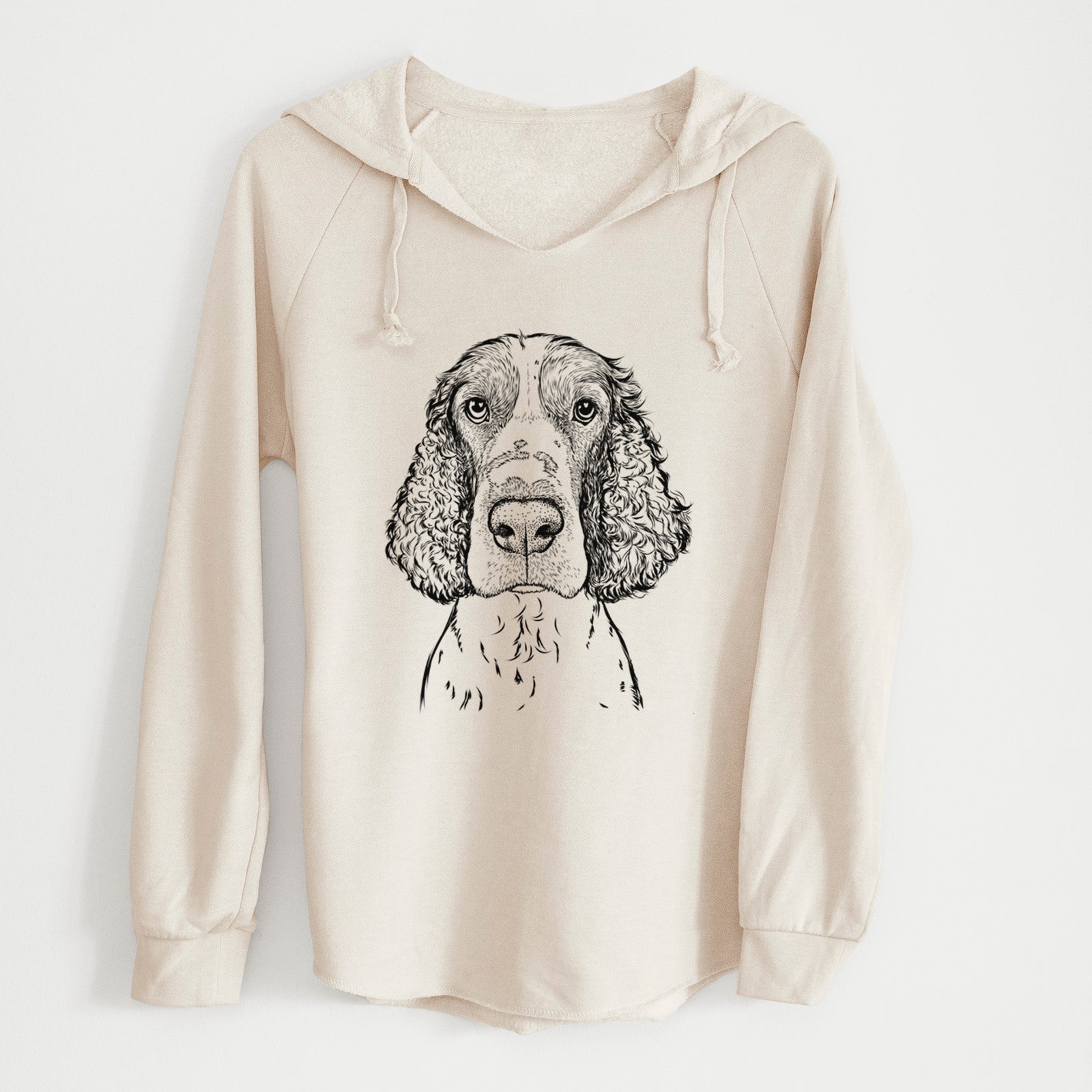 Bare Wilbur the English Springer Spaniel - Cali Wave Hooded Sweatshirt