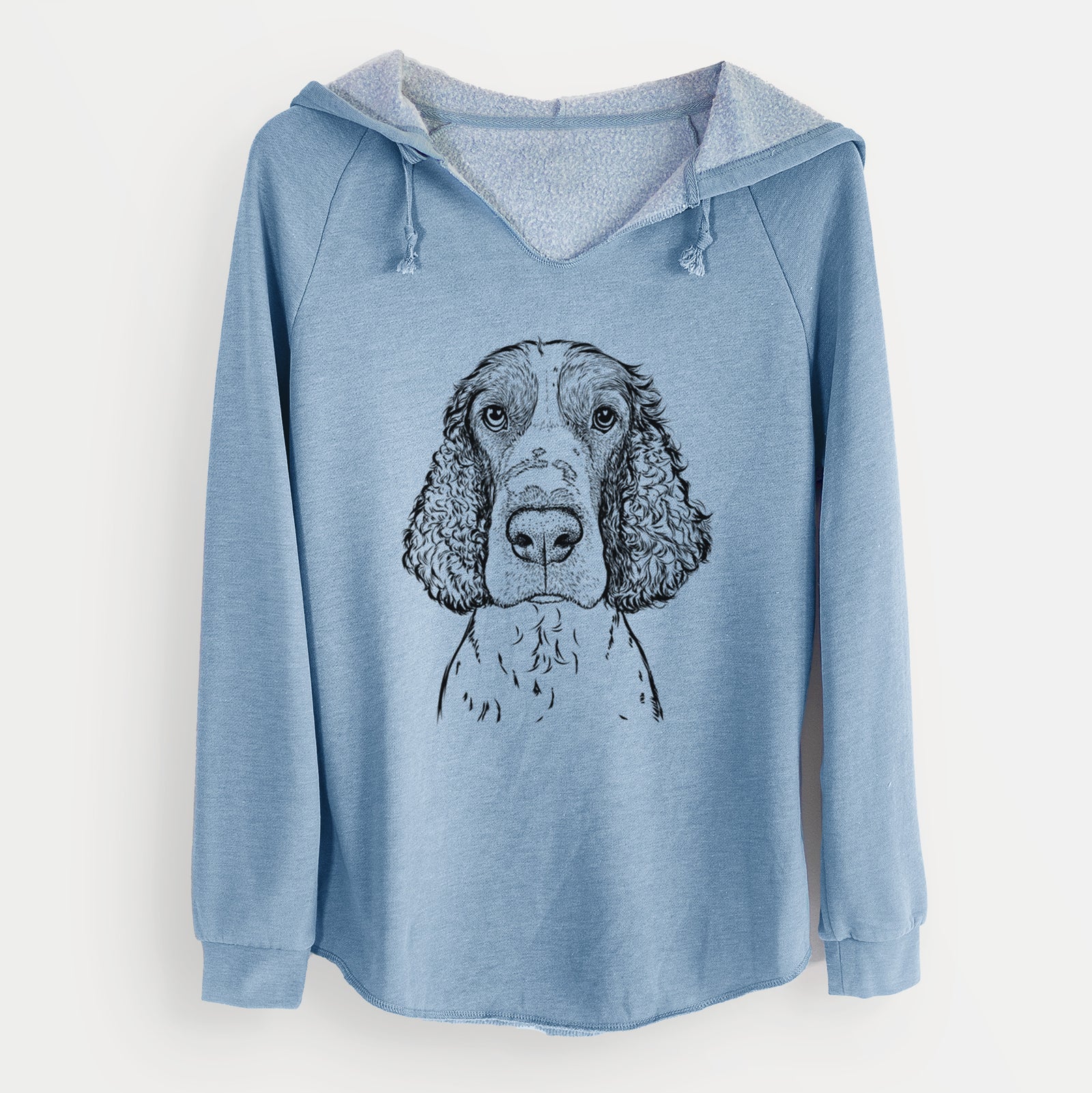 Bare Wilbur the English Springer Spaniel - Cali Wave Hooded Sweatshirt