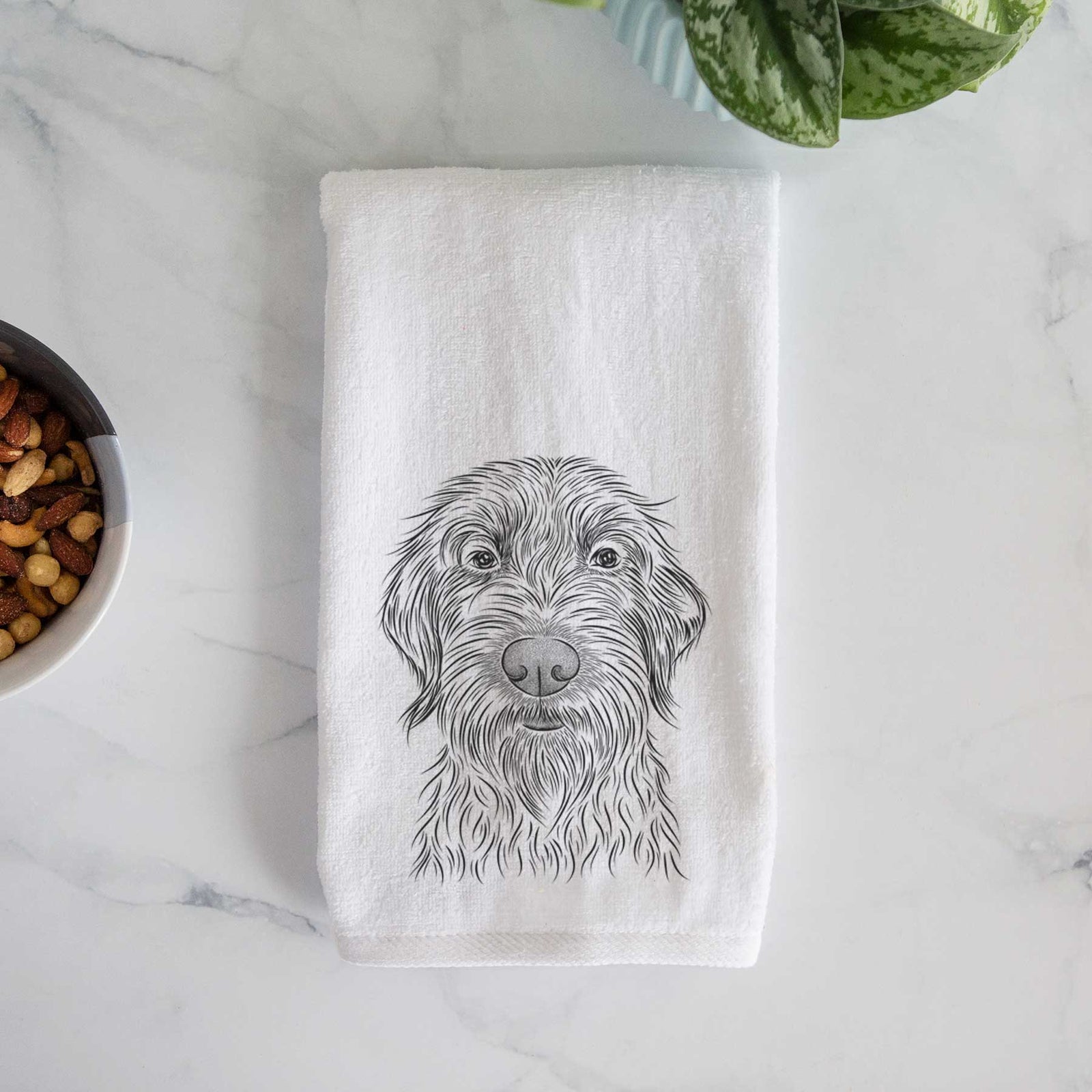 Wilkins the Wirehaired Pointing Griffon Decorative Hand Towel