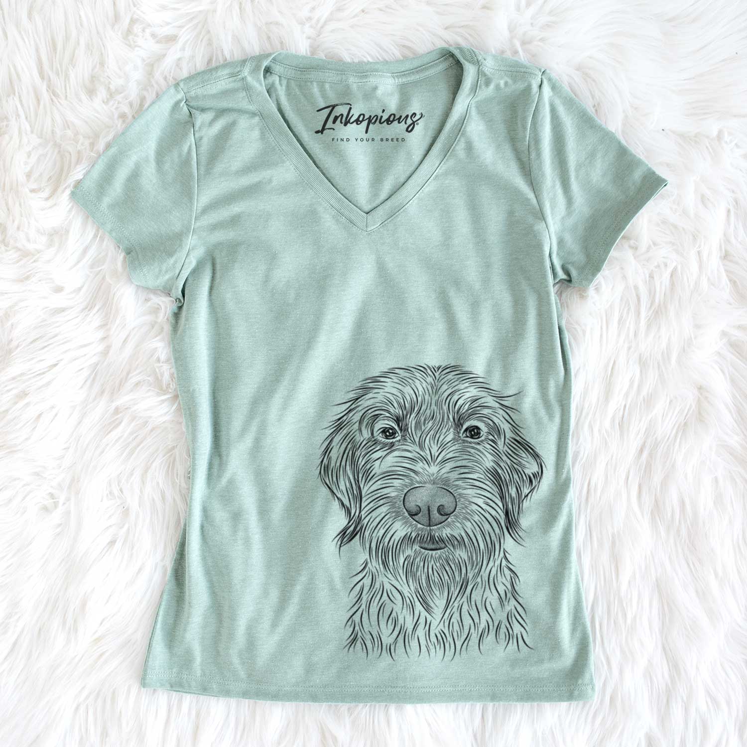 Bare Wilkins the Wirehaired Pointing Griffon - Women's V-neck Shirt