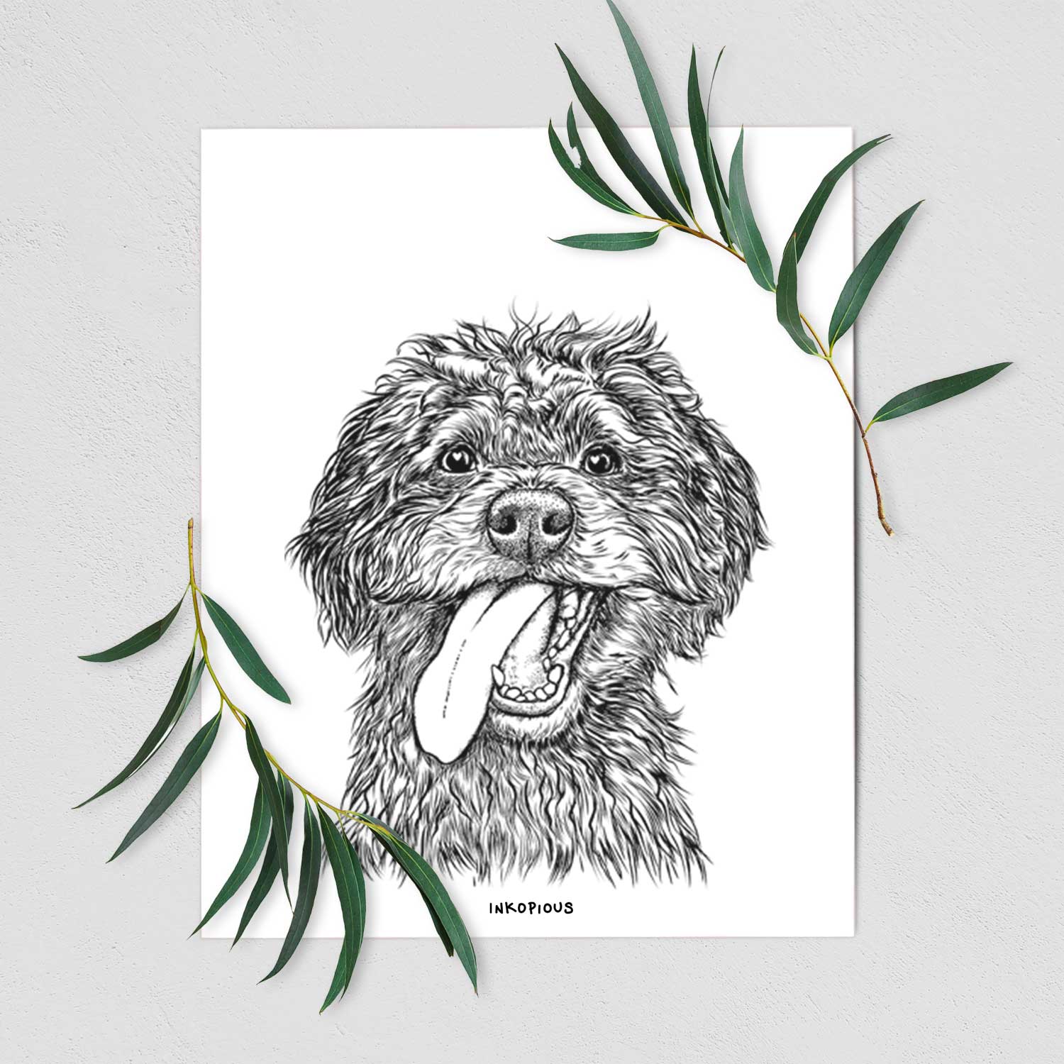 Winnie the Aussiedoodle Art Print