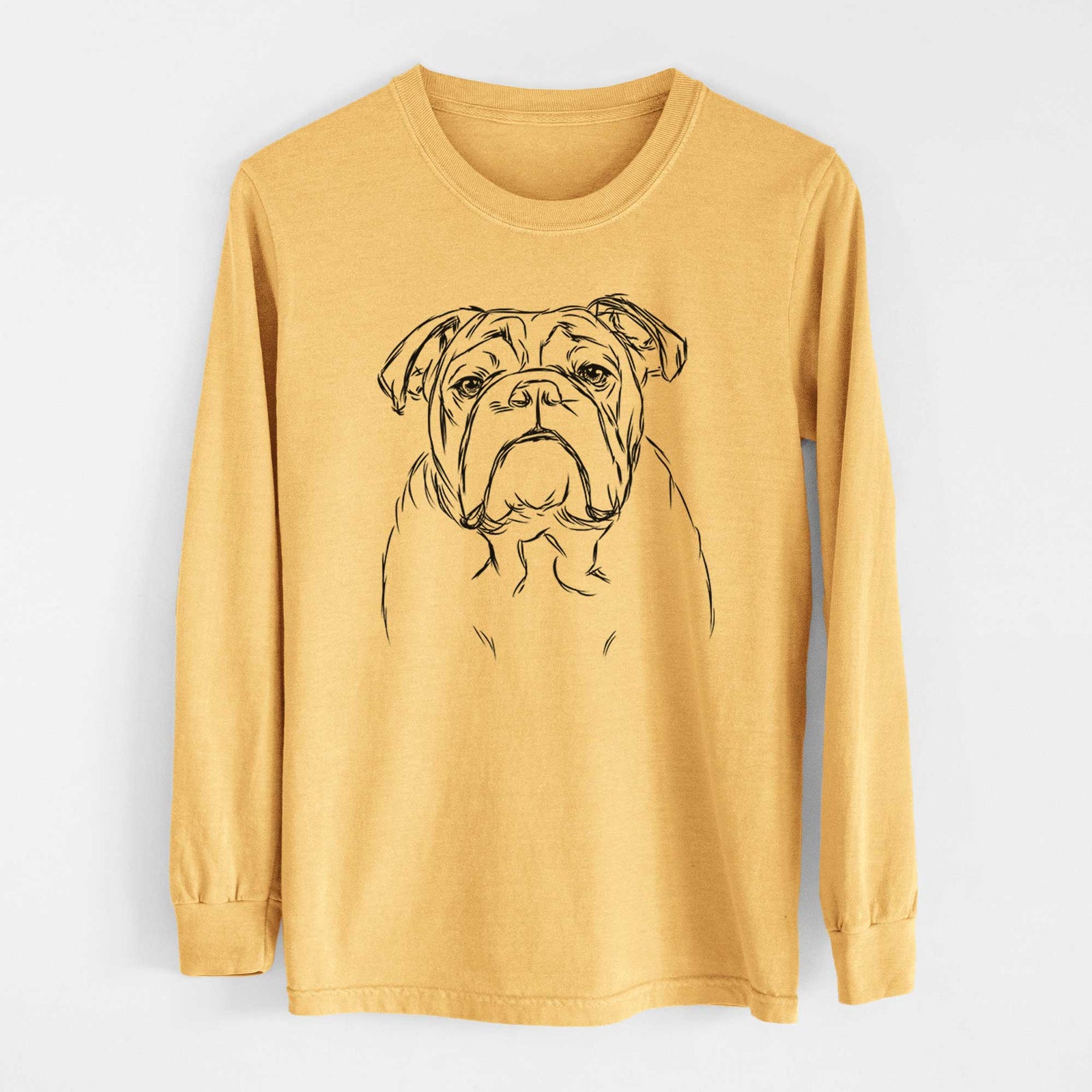 Bare Winston the English Bulldog - Heavyweight 100% Cotton Long Sleeve