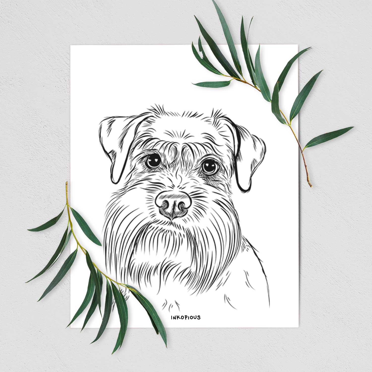 Wrigley the Schnauzer Art Print