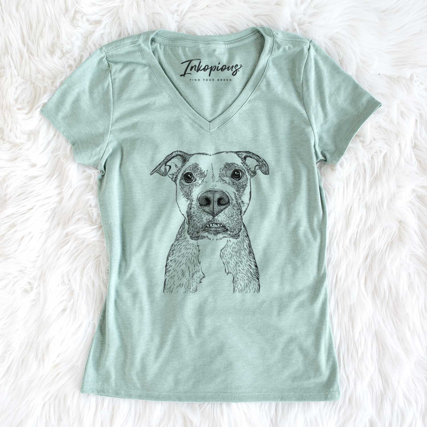 Bare Xena the Mixed Breed - Women's V-neck Shirt