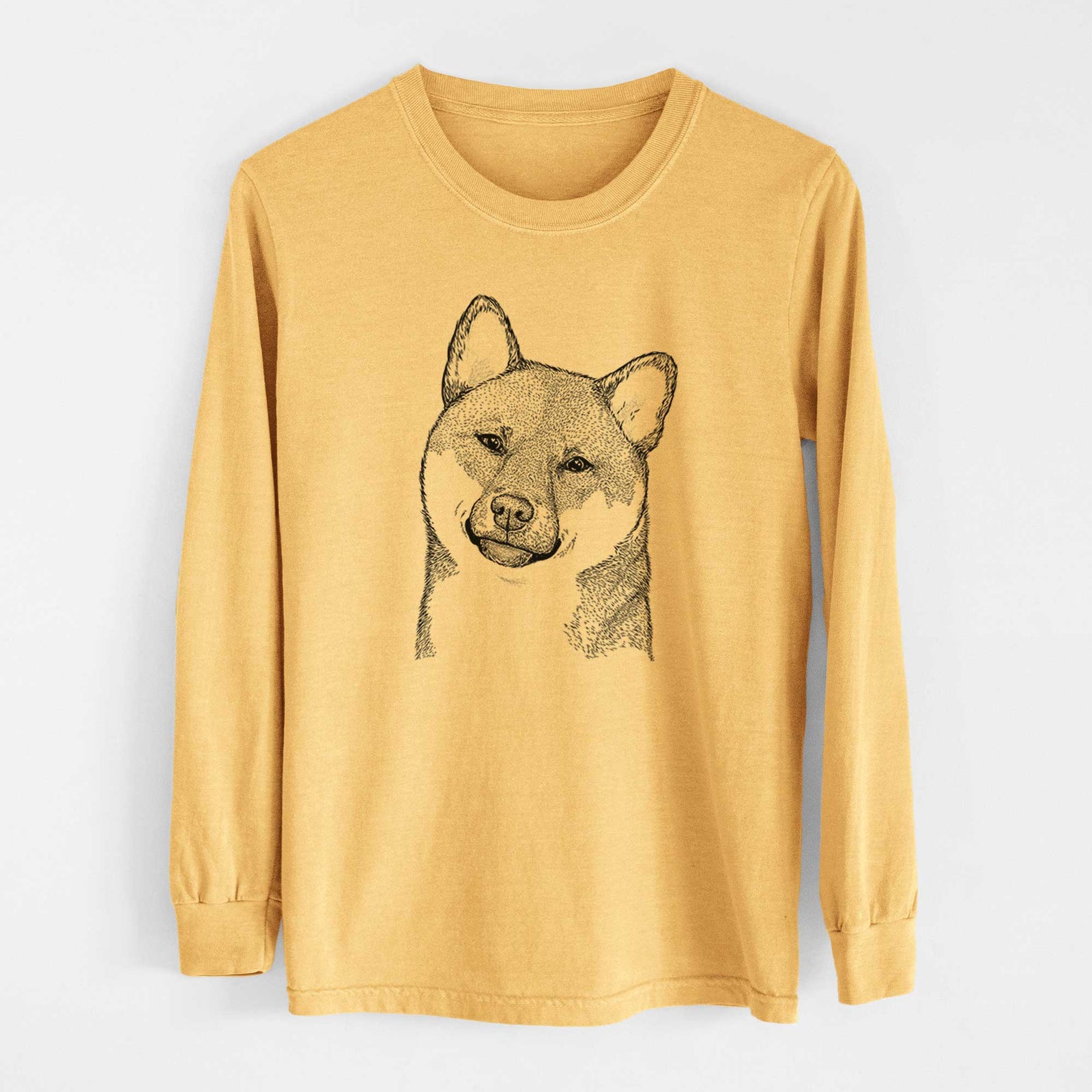 Bare Yakuza the Shiba Inu - Heavyweight 100% Cotton Long Sleeve