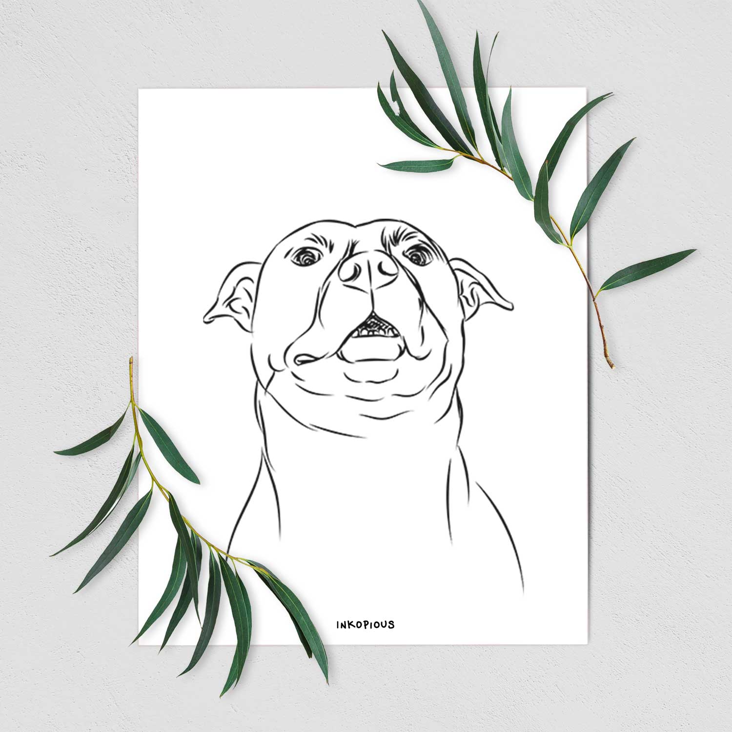 Zada the Pitbull Art Print