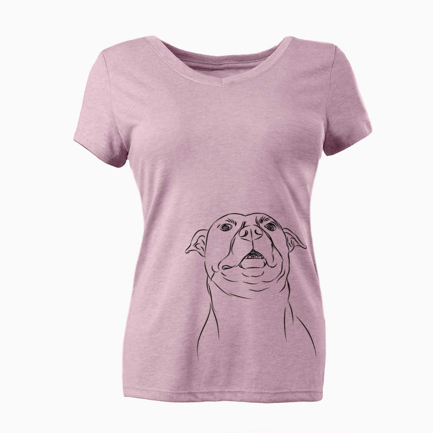 Bare Zada the Pitbull - Women's V-neck Shirt