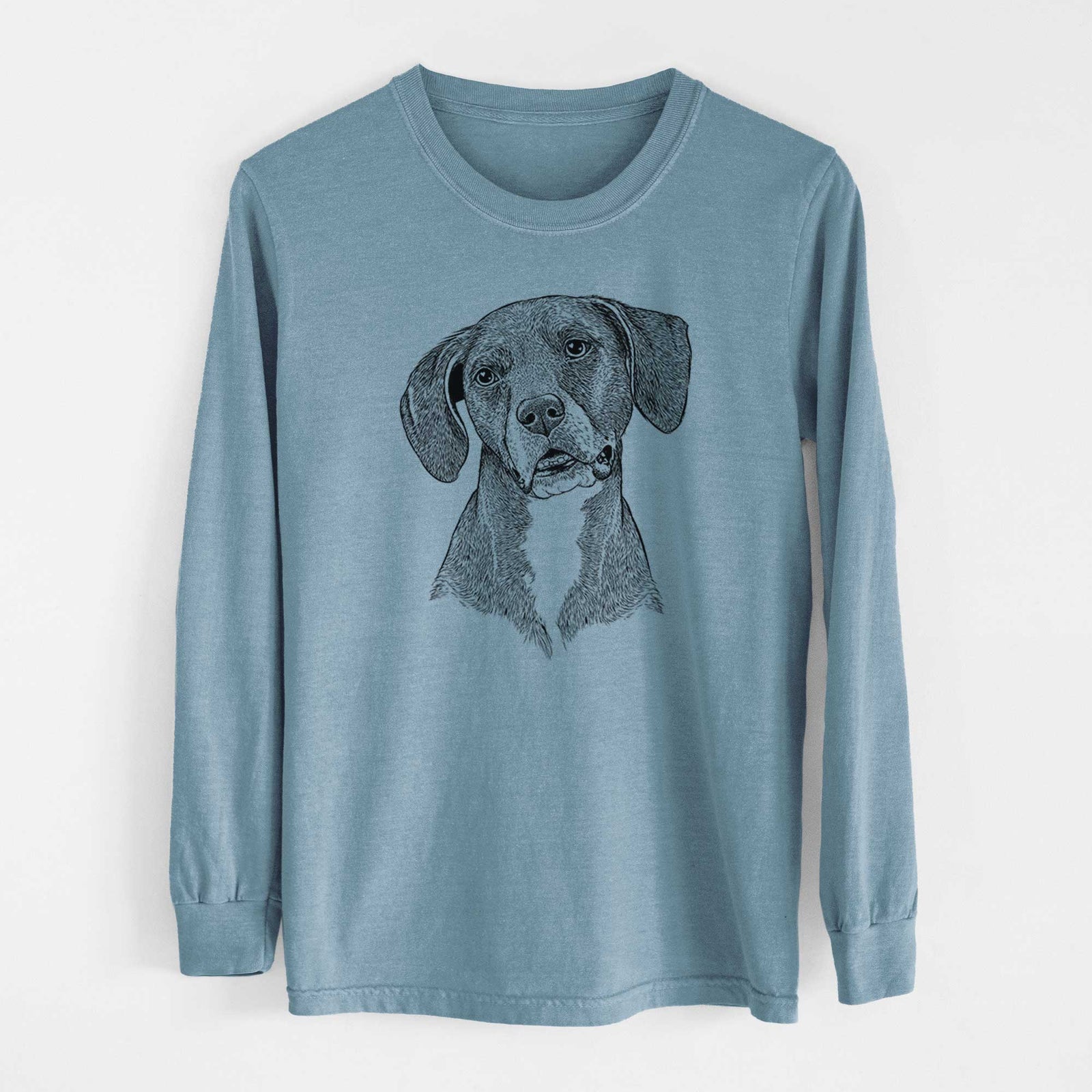 Bare Zeena the Plott Hound Mix - Heavyweight 100% Cotton Long Sleeve