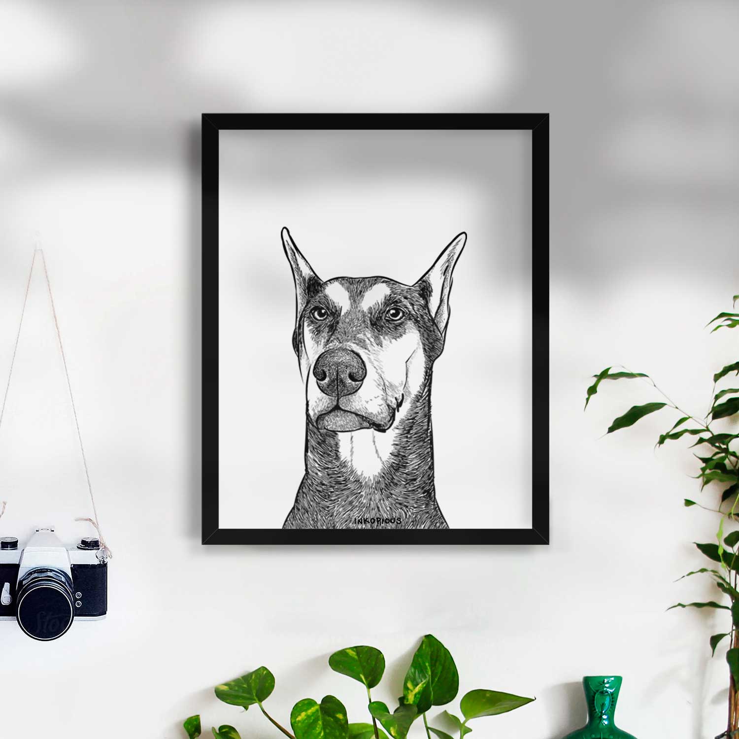 Zeus the Doberman Pinscher Art Print