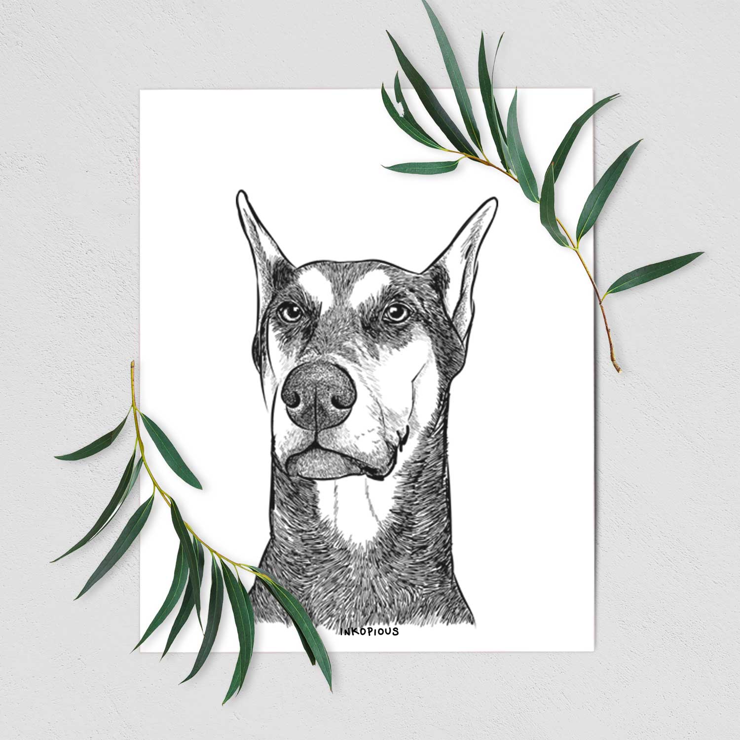 Zeus the Doberman Pinscher Art Print