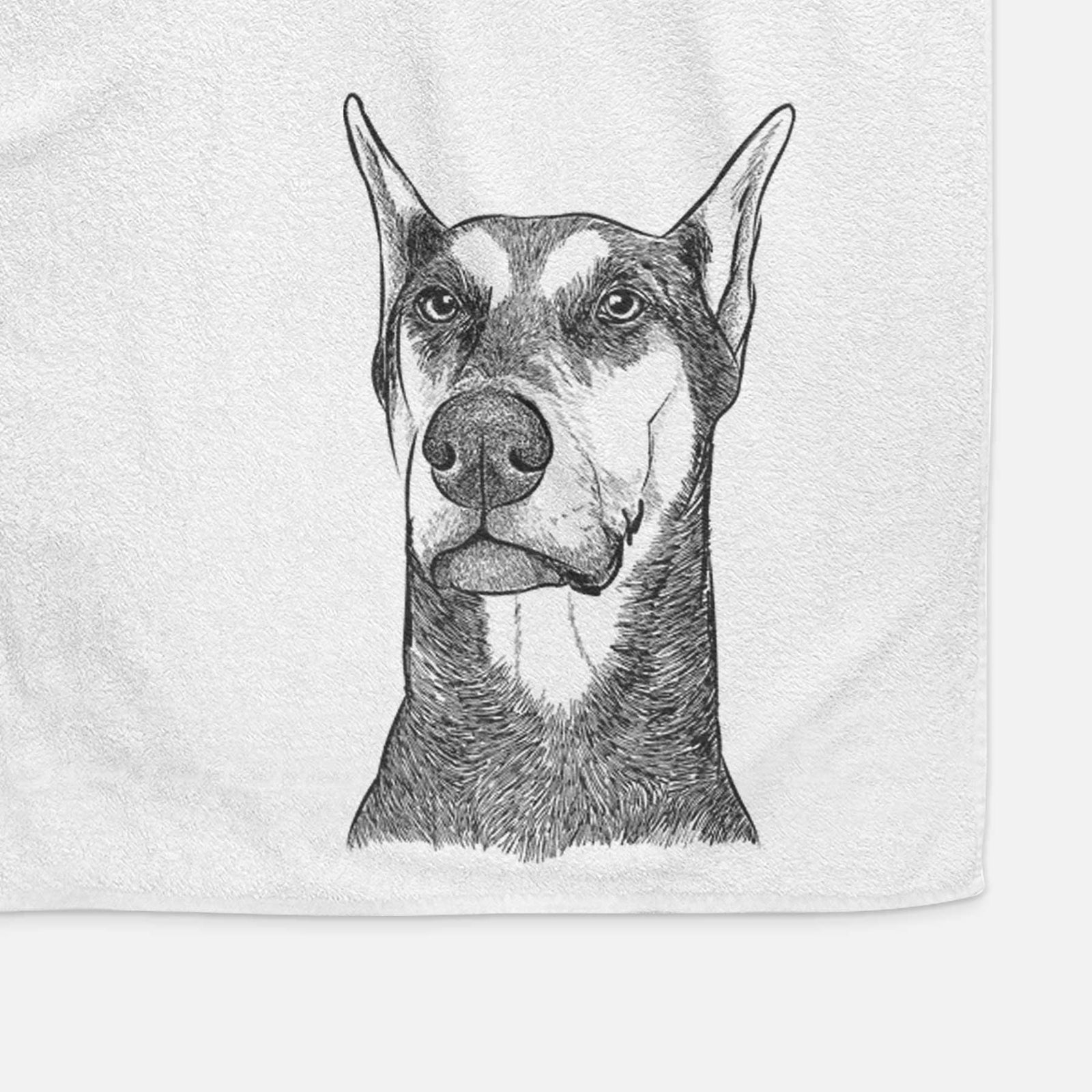 Zeus the Doberman Pinscher Decorative Hand Towel