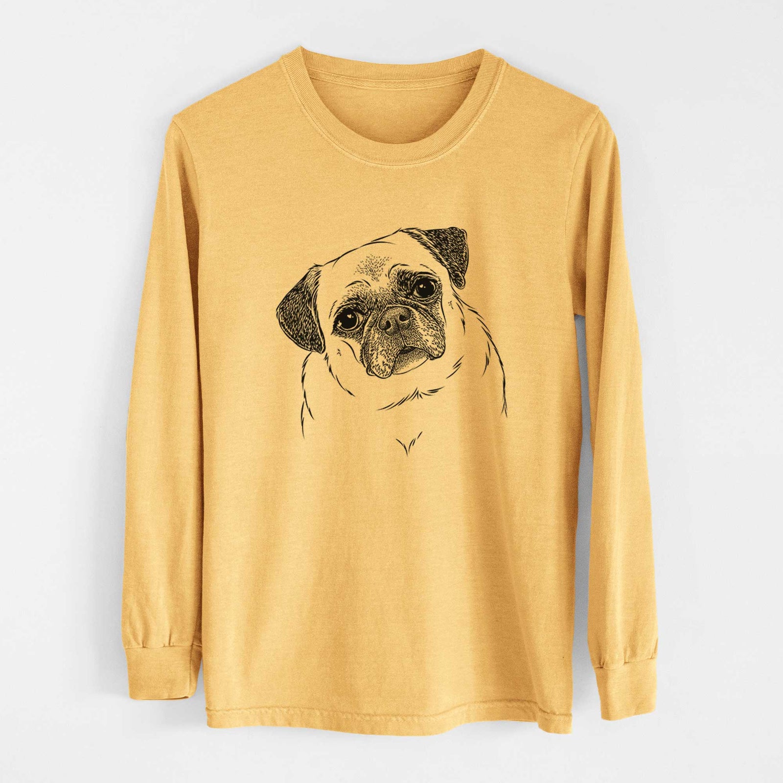 Bare Zoey the Pug - Heavyweight 100% Cotton Long Sleeve