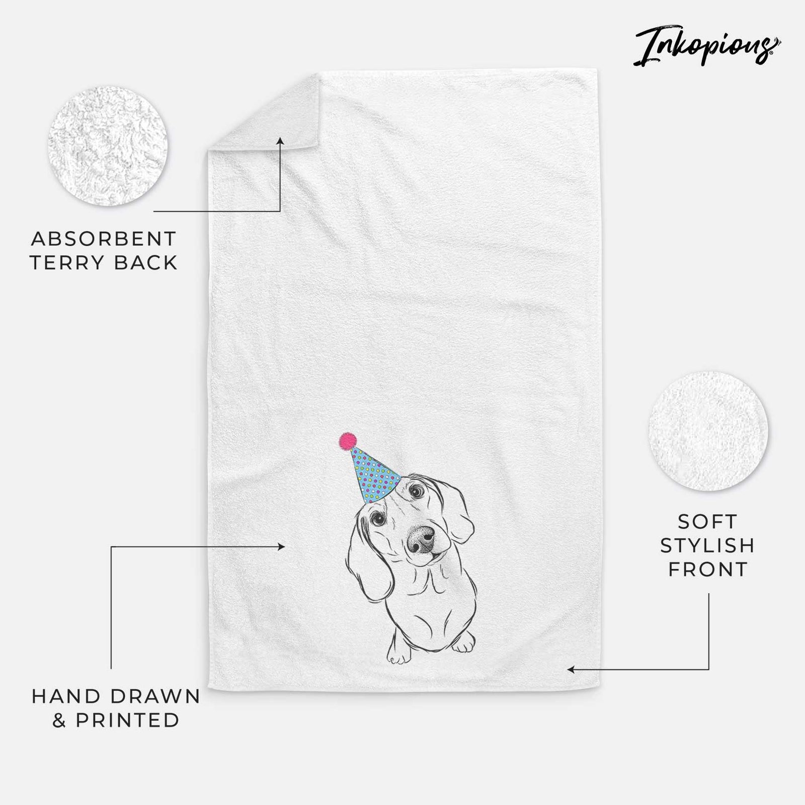 Bill the Dachshund Decorative Hand Towel