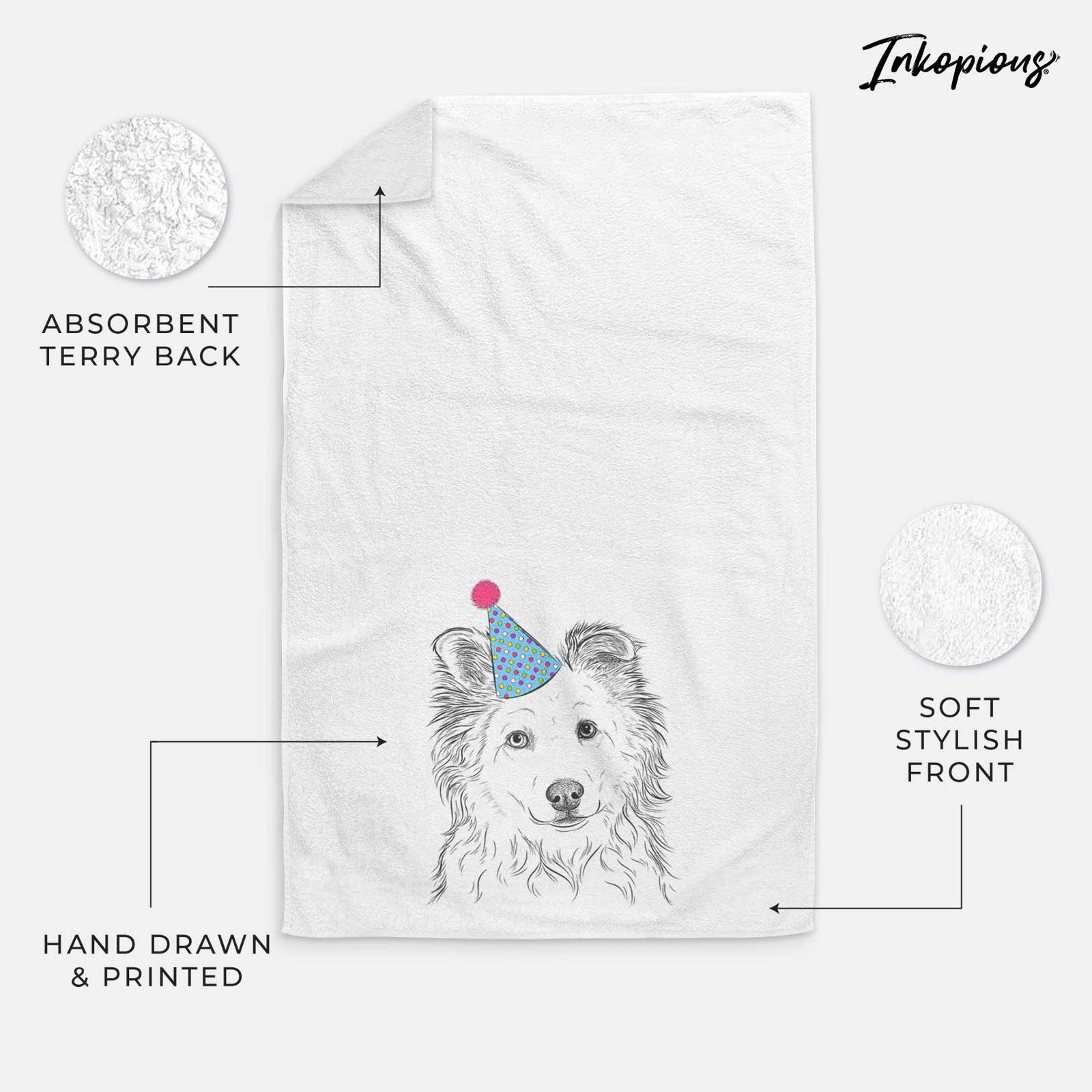 Bonsai the Mixed Breed Decorative Hand Towel