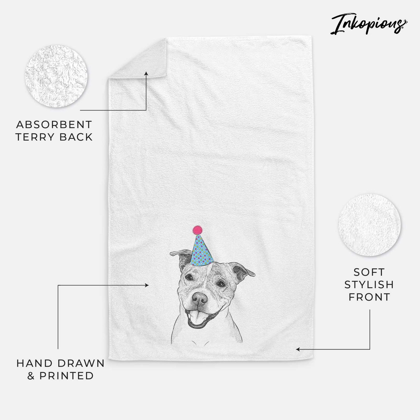 BrookLyn the Staffordshire Bull Terrier Decorative Hand Towel