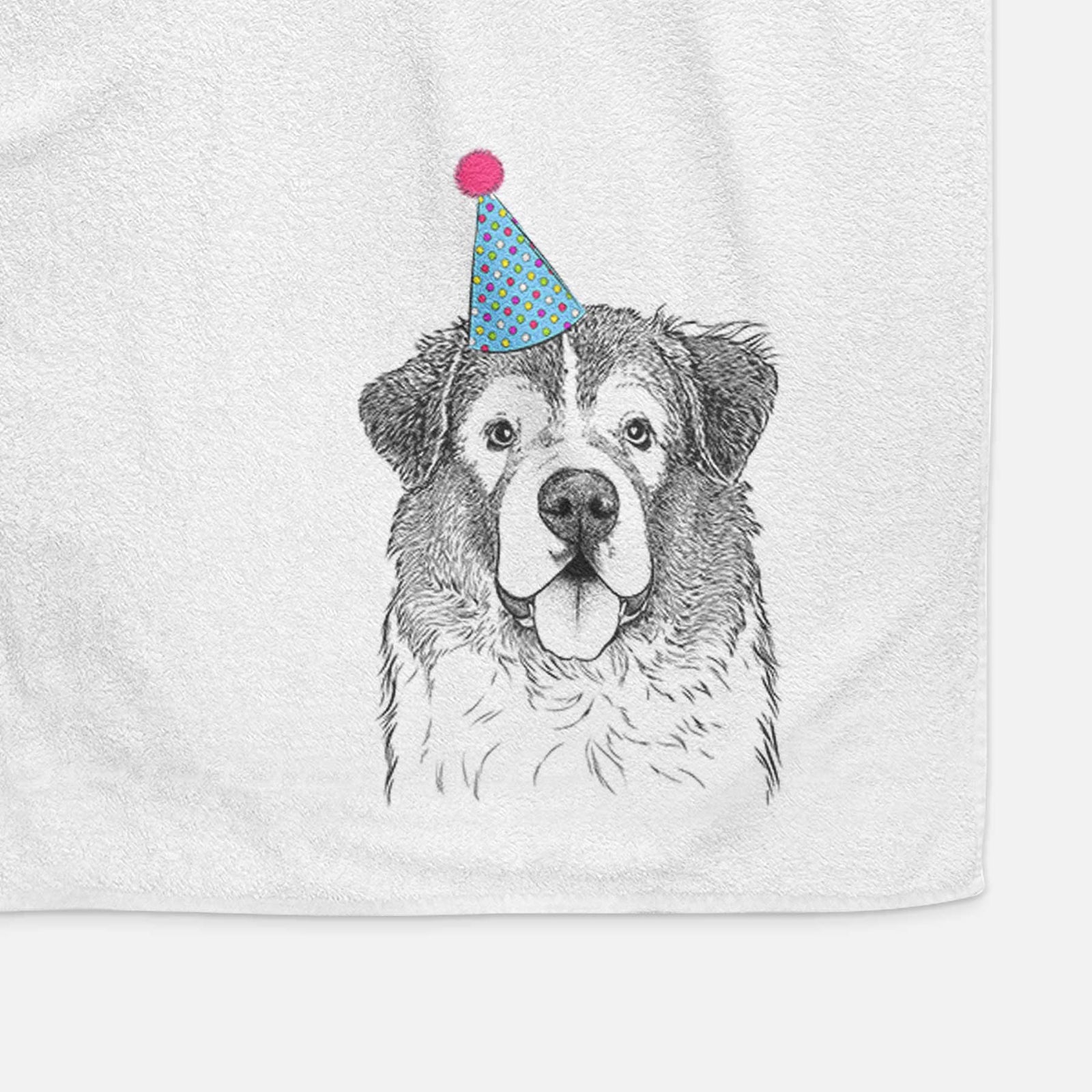 Dilly the Saint Bernard Decorative Hand Towel