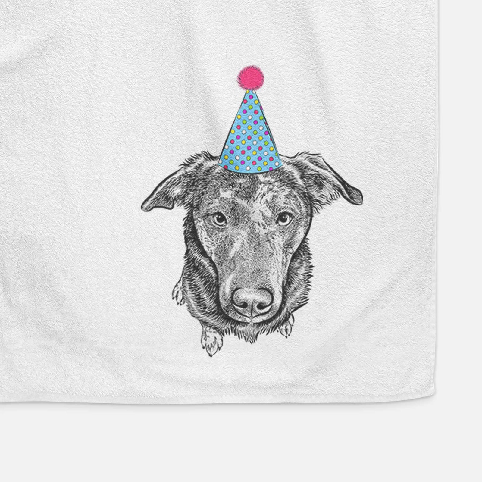 Echo the Pitbull Beagle Mix Decorative Hand Towel
