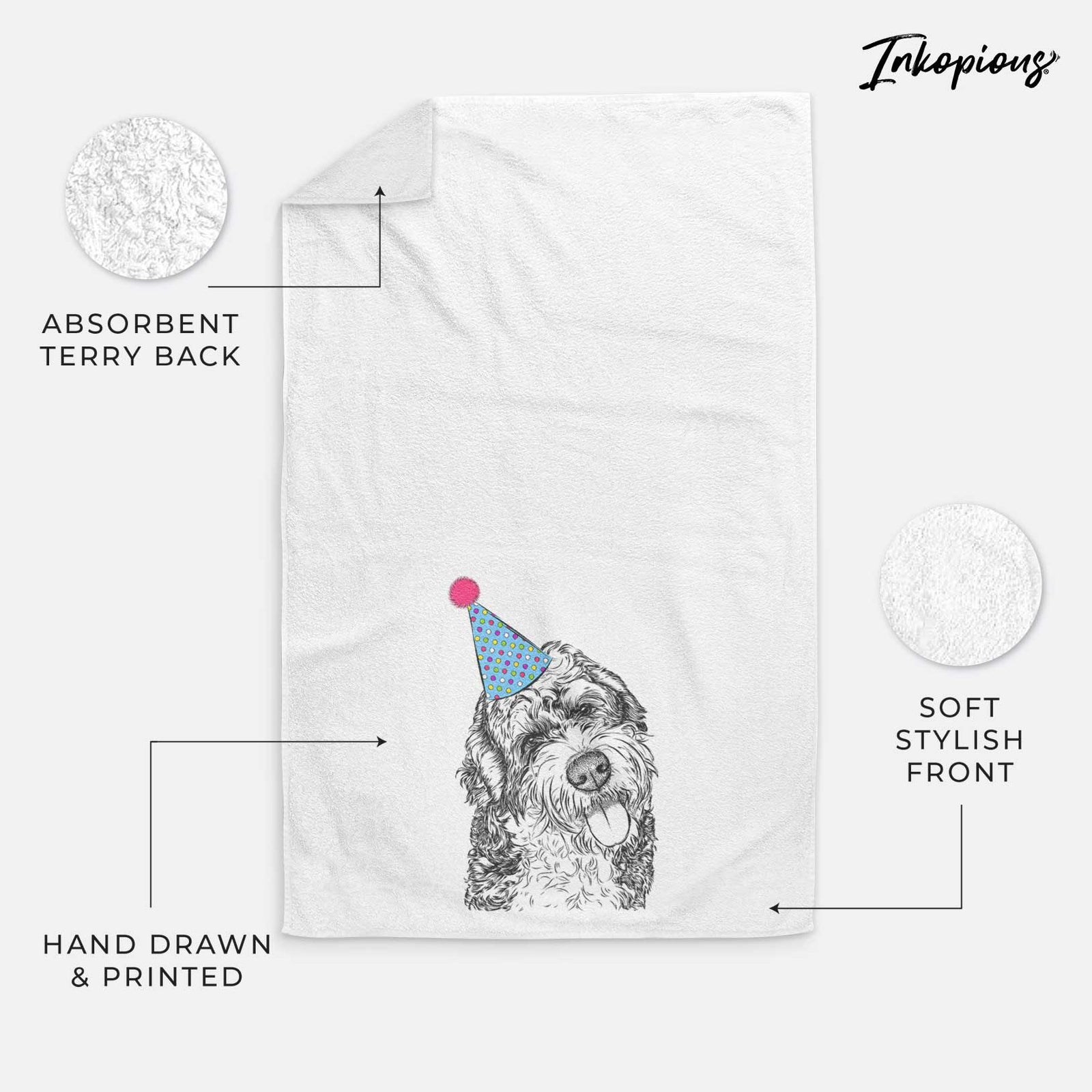 Kaci the Bernedoodle Decorative Hand Towel