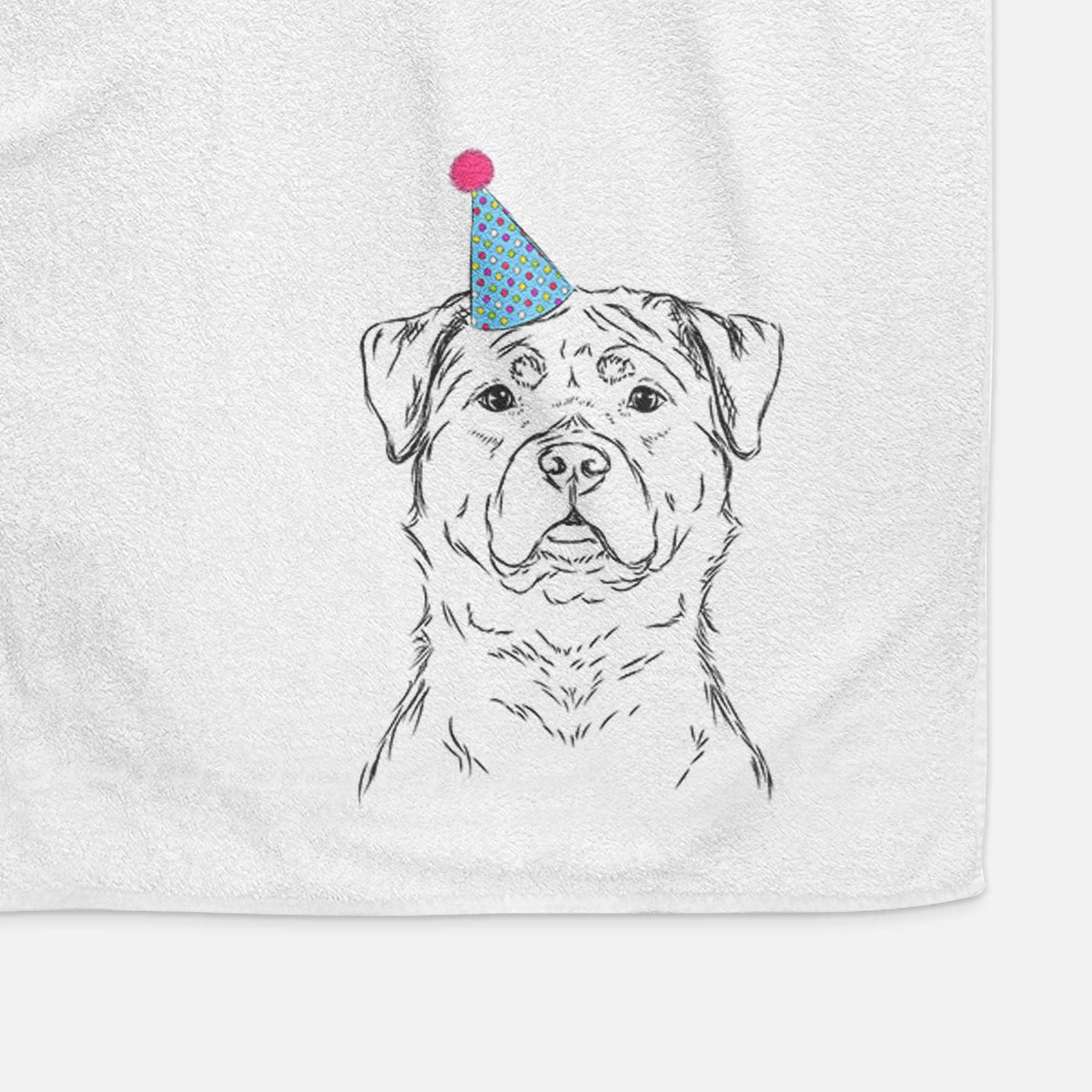 Rocky the Rottweiler Decorative Hand Towel