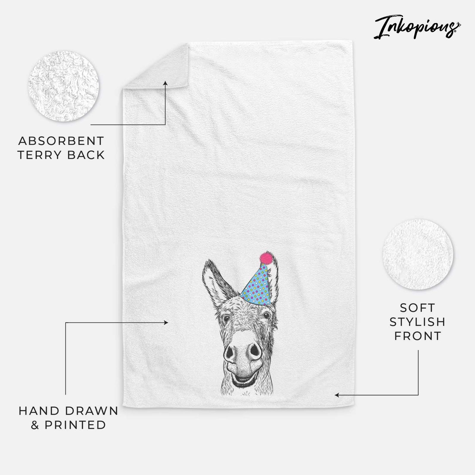 Samule the Donkey Decorative Hand Towel