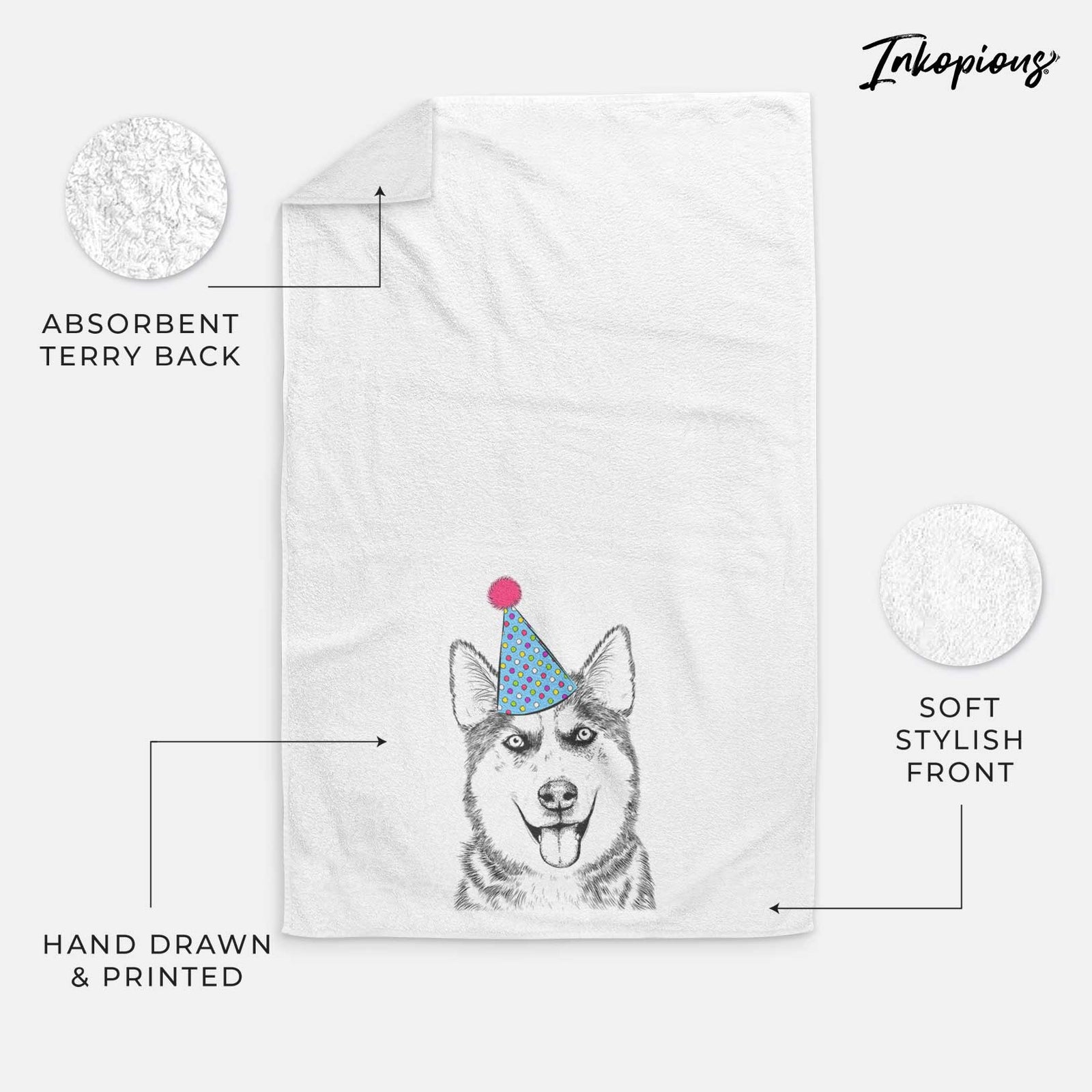 Sesi the Siberian Husky Hand Towel