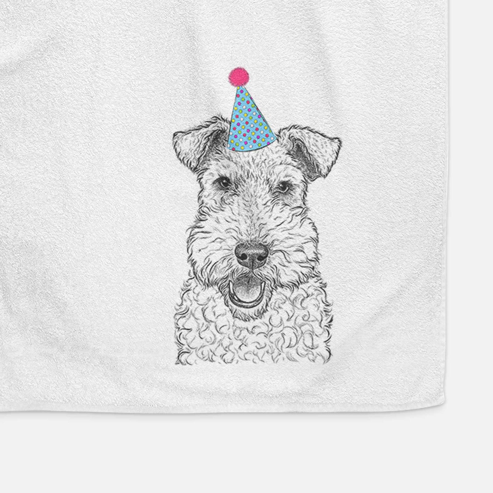 Ted the Wire Fox Terrier Decorative Hand Towel