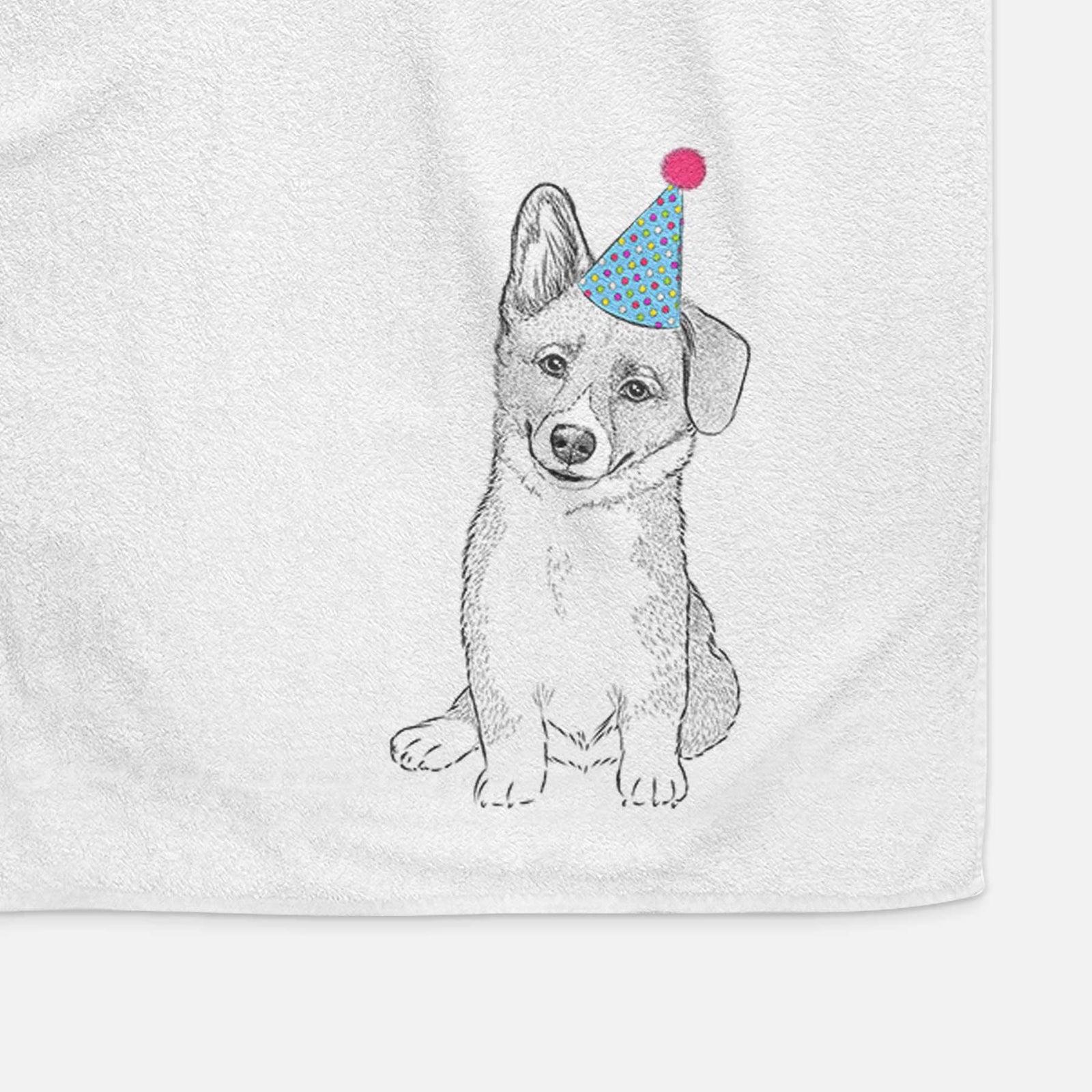 Toby the Corgi Puppy Decorative Hand Towel